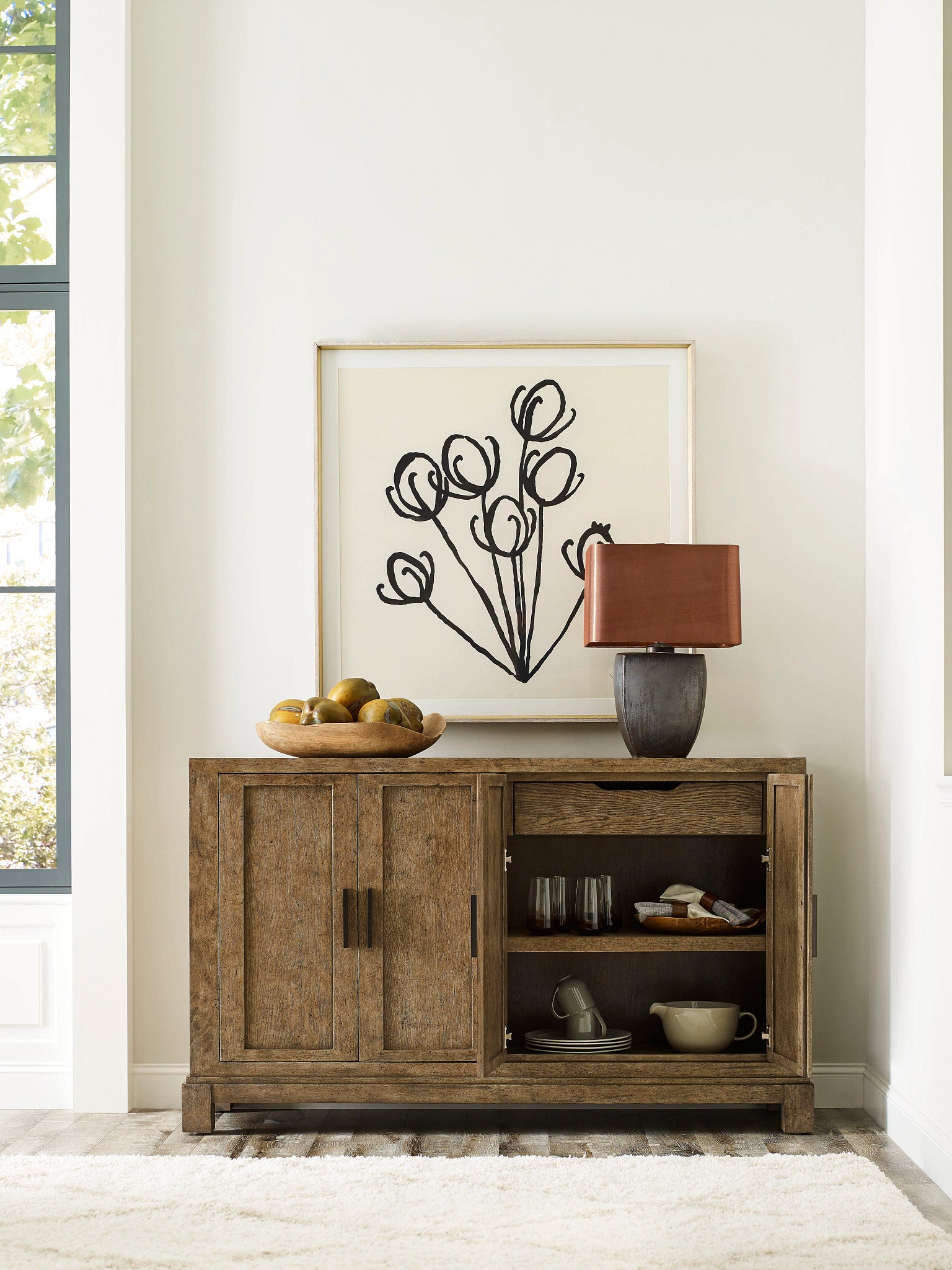 American Drew Skyline Harmony Buffet in Smoke