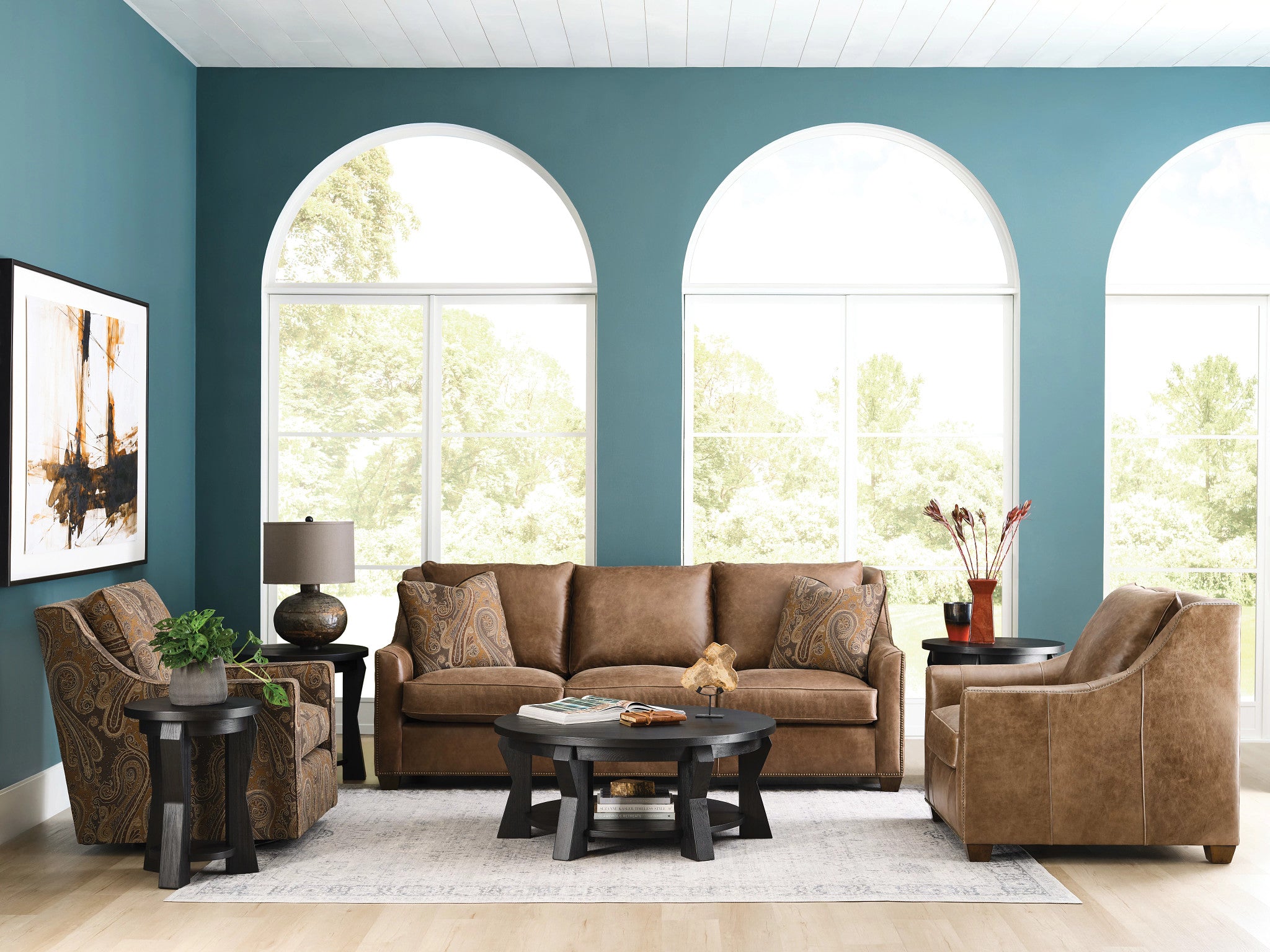 Kincaid Furniture Acquisitions-Freeport Round Coffee Table in Charchoal