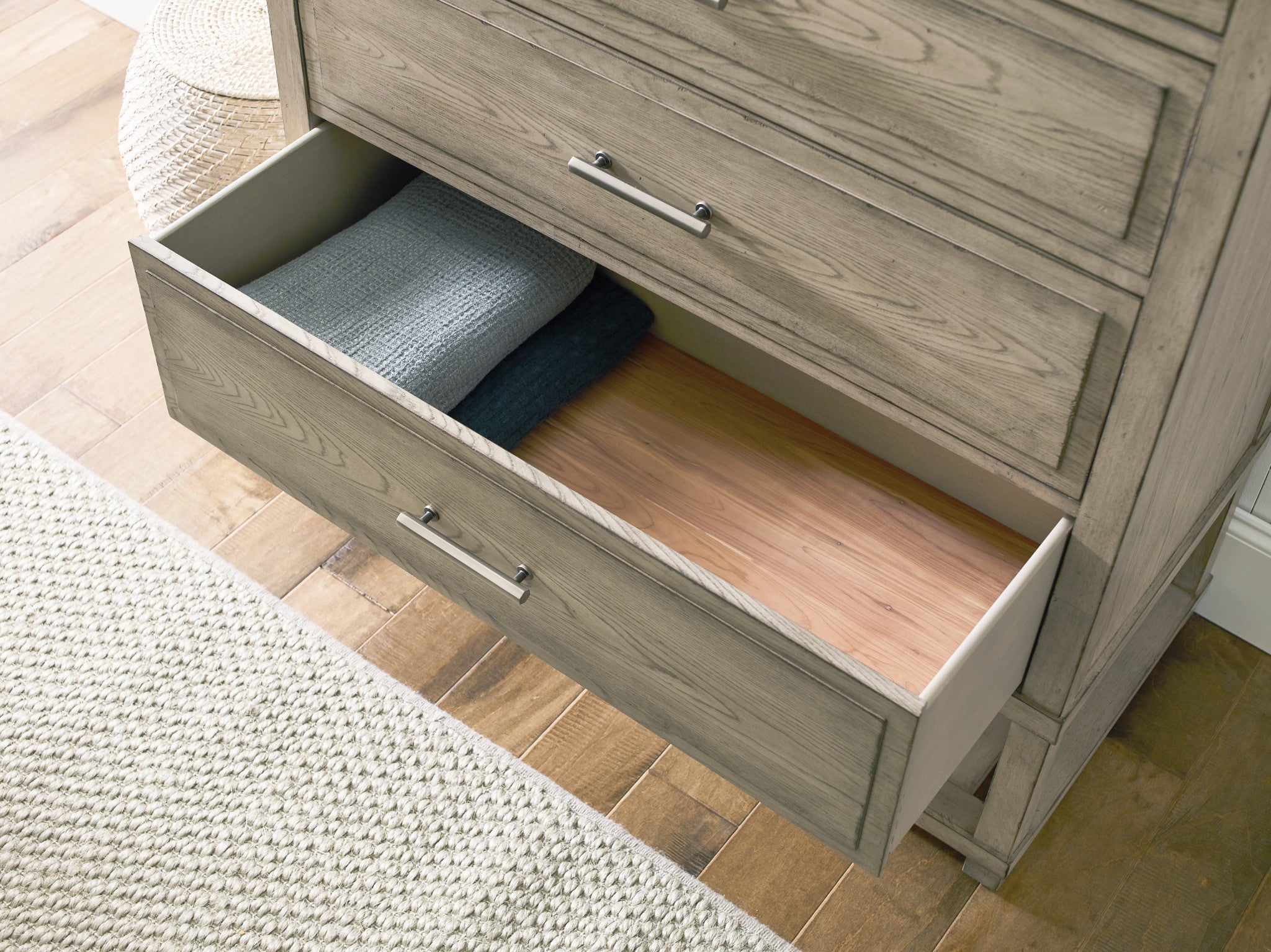 American Drew West Fork Greer Chest in Aged Taupe