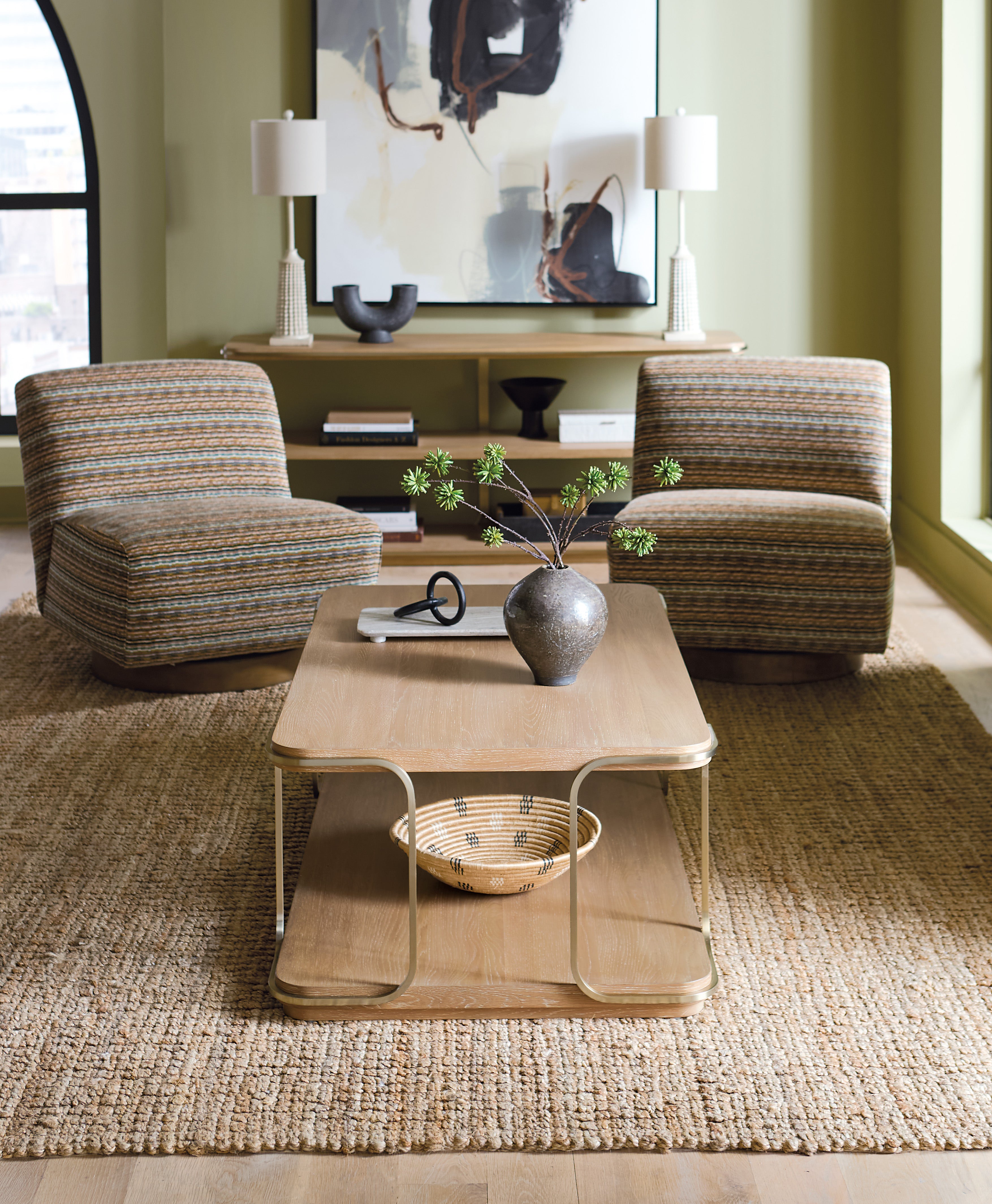 Hooker Furniture Banyon Bay Rectangle Cocktail Table in Light Wood