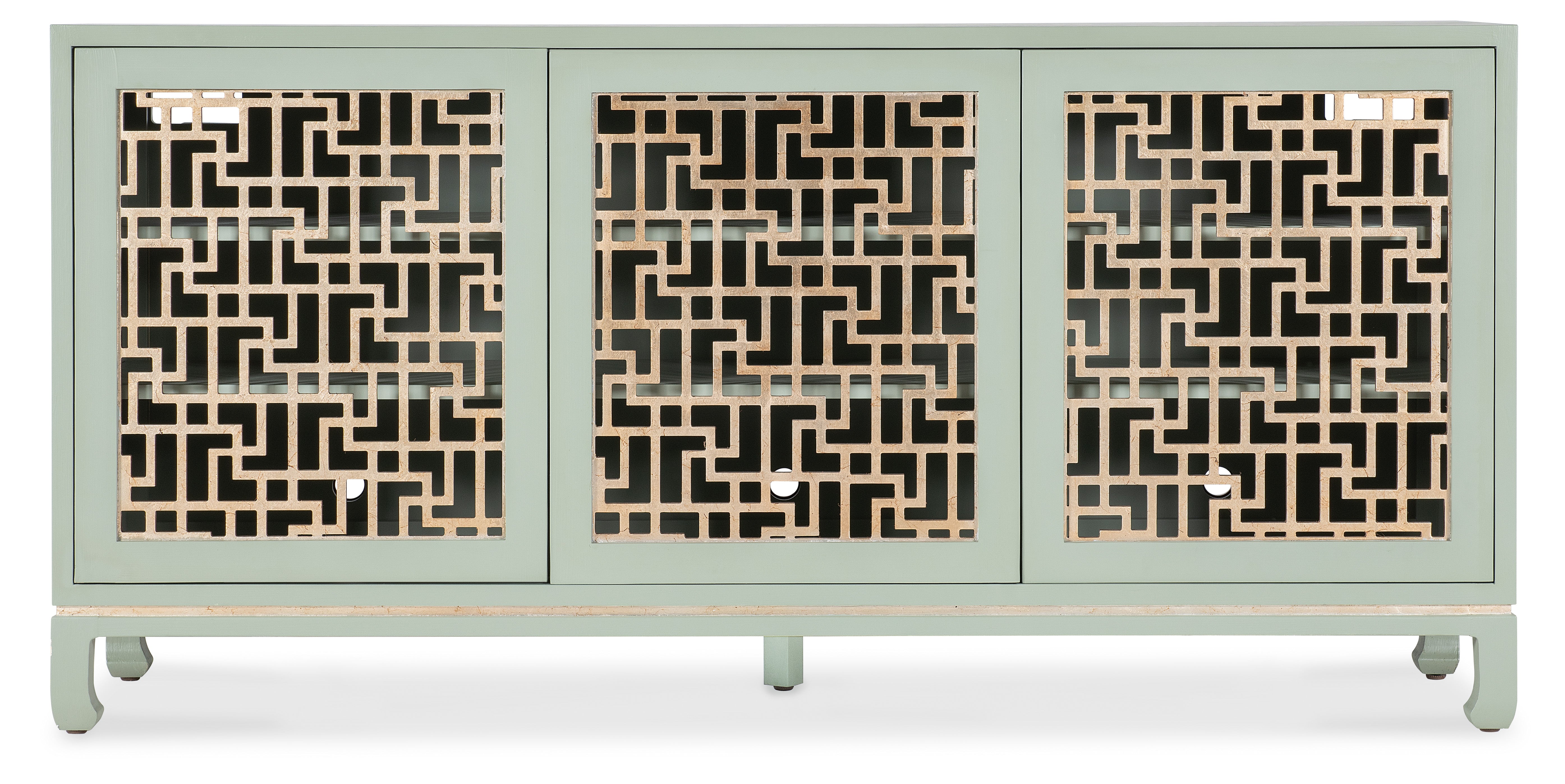 Hooker Furniture Commerce & Market Trellis Entertainment Credenza in Greens