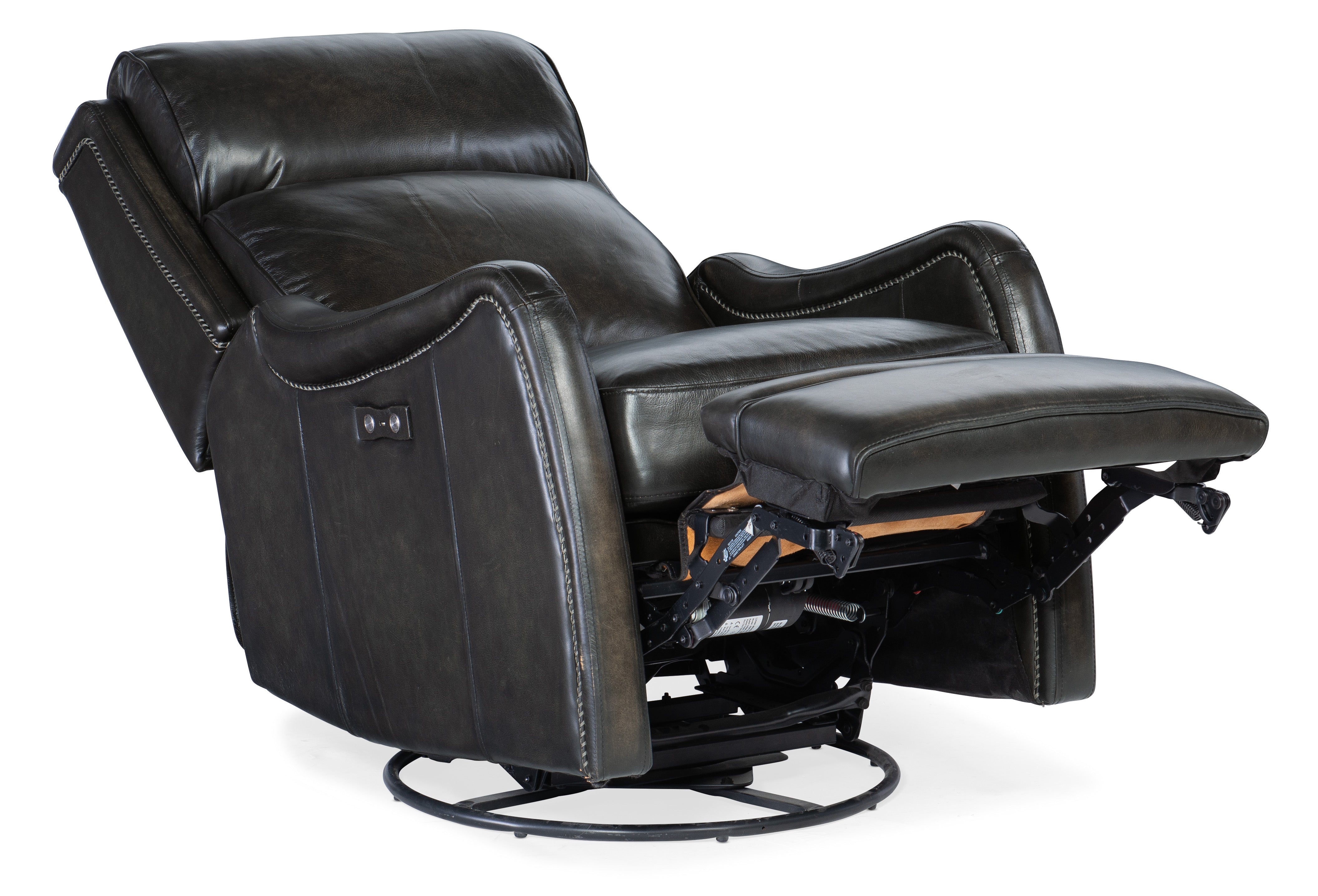 Hooker Furniture Stark Power Swivel Glider Recliner in Brown