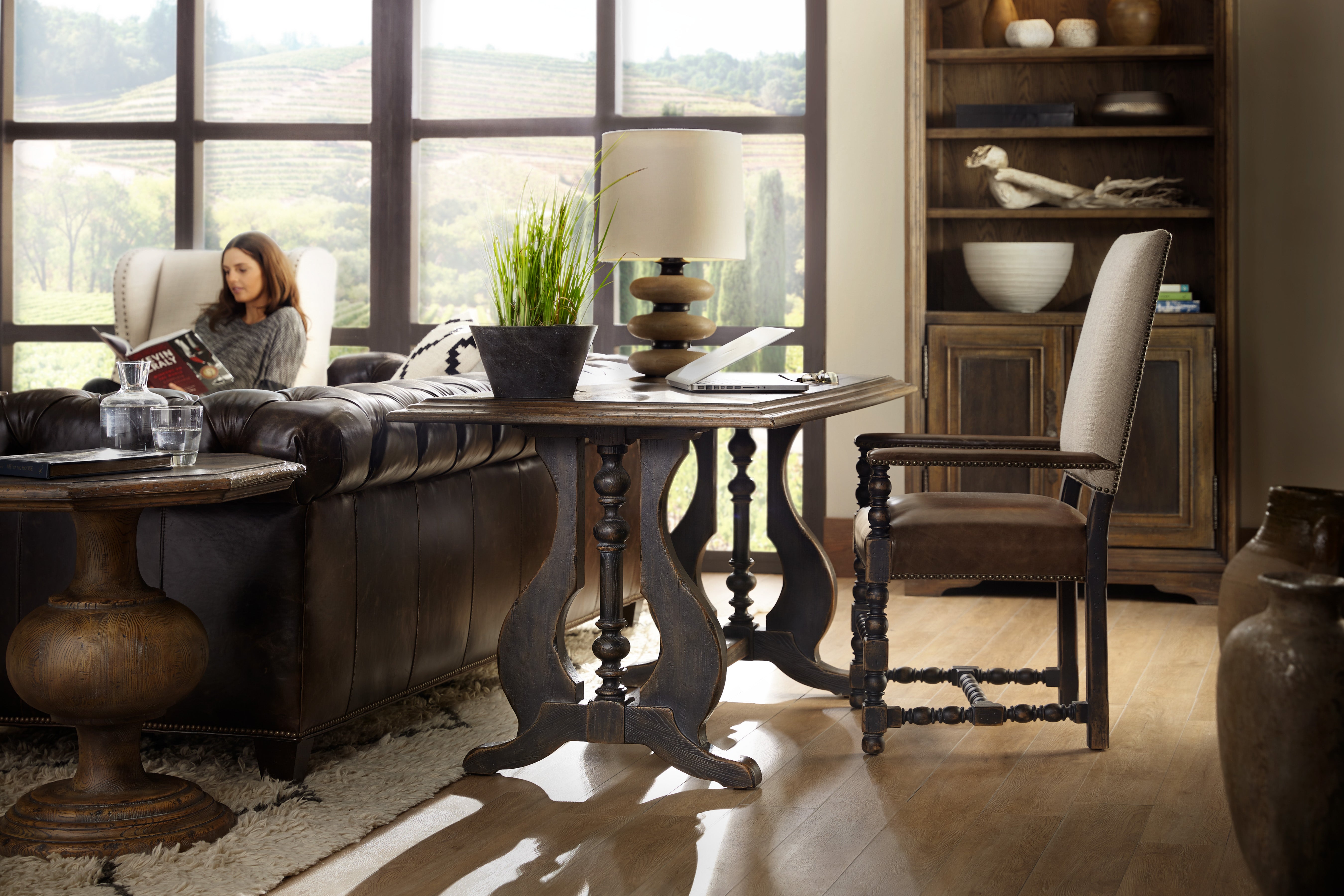 Hooker Furniture Mason End Table in Dark Wood