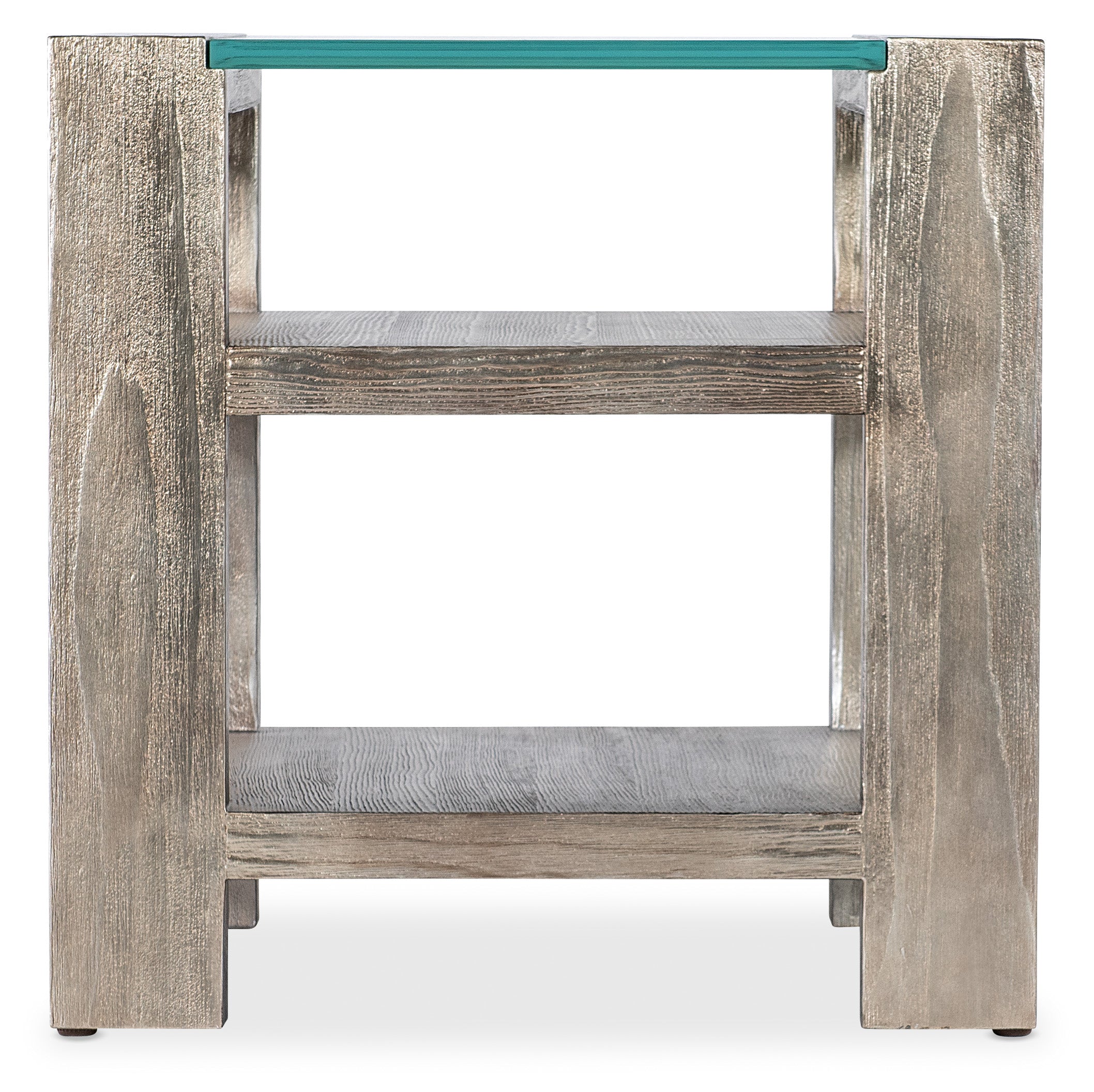 Hooker Furniture Melange Saber End Table in Silvers
