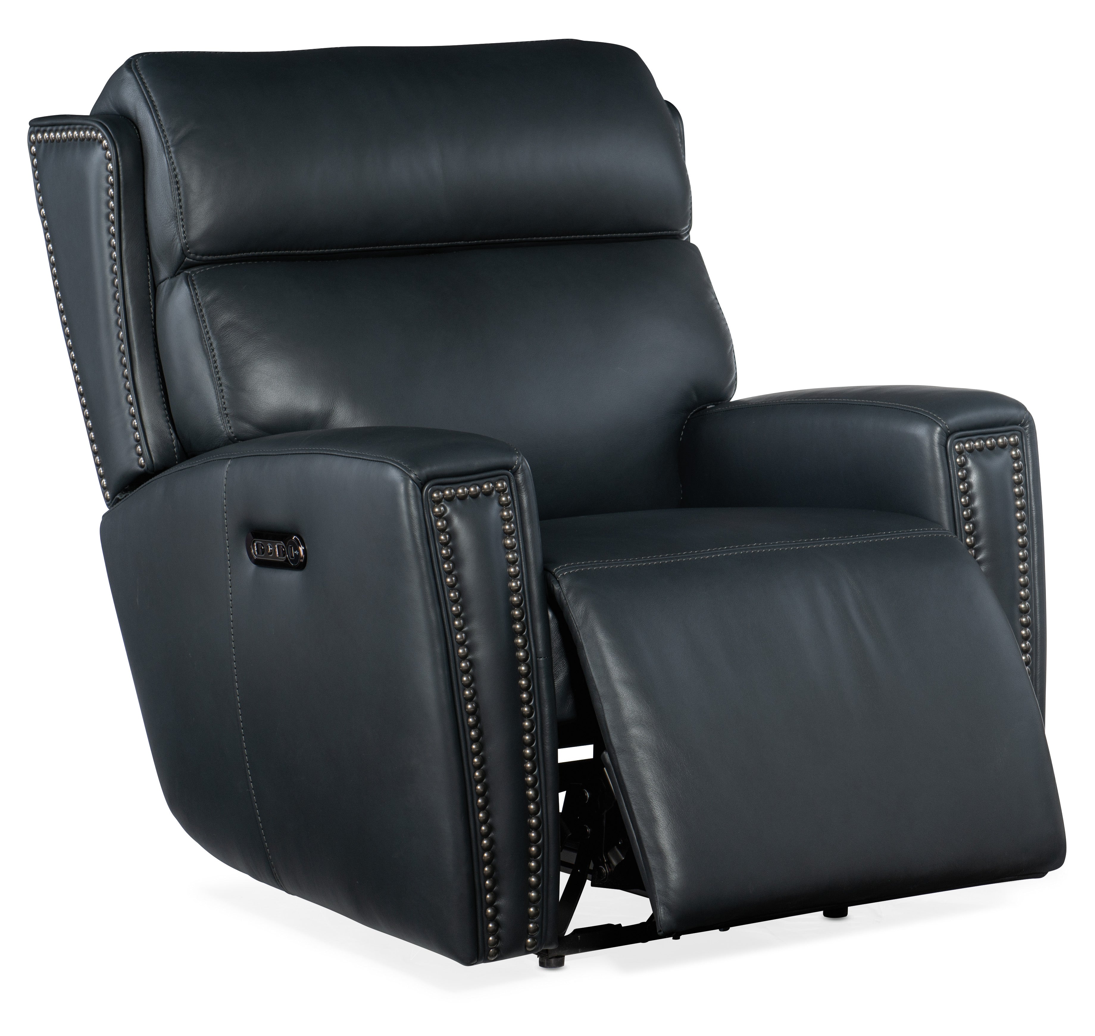Hooker Furniture Ruthe Zero Gravity Power Recliner with Power Headrest in Dark Blue