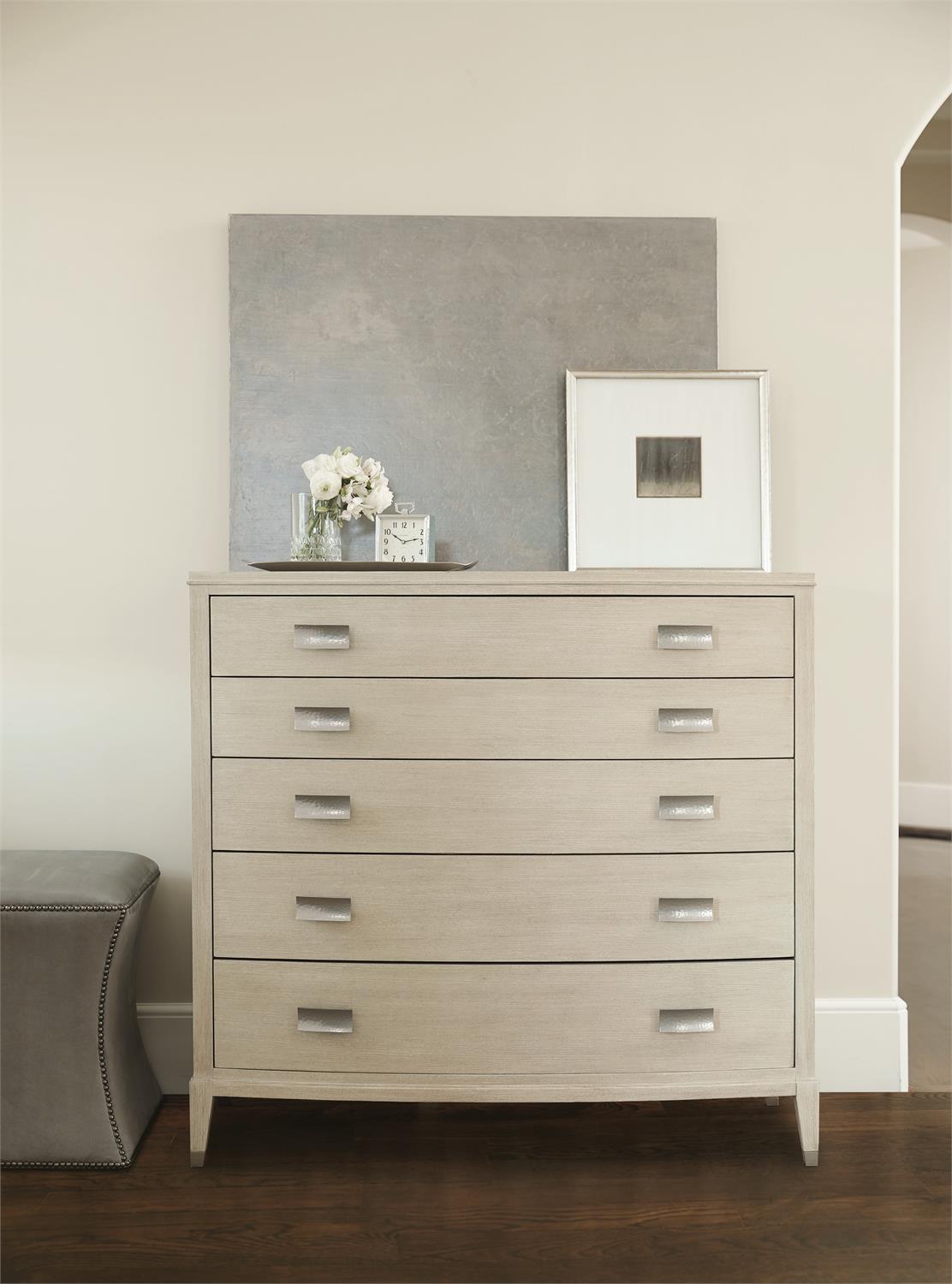 Bernhardt Furniture East Hampton Tall Drawer Chest in Cerused Linen