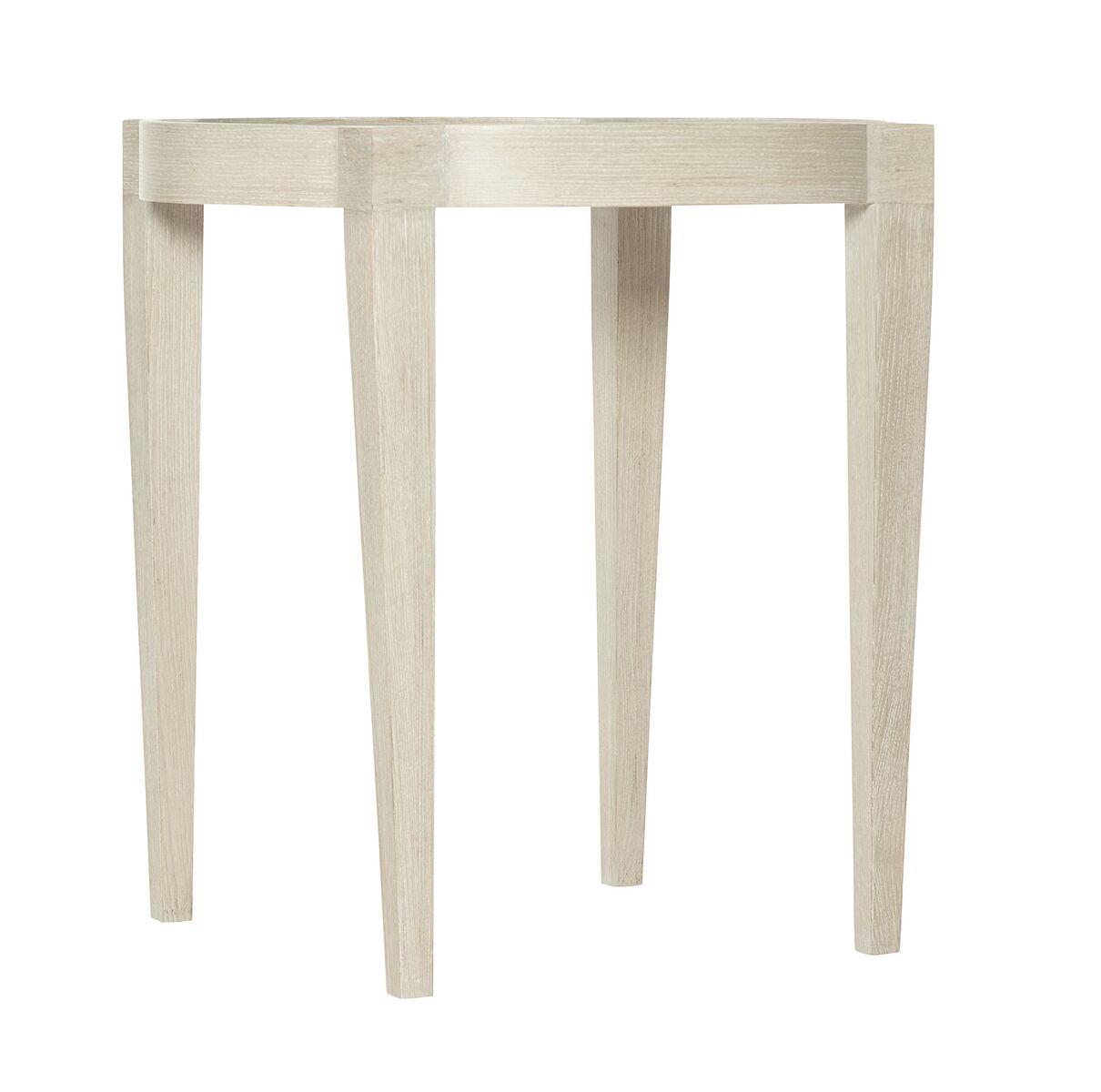Bernhardt Furniture East Hampton Side Table in Cerused Linen