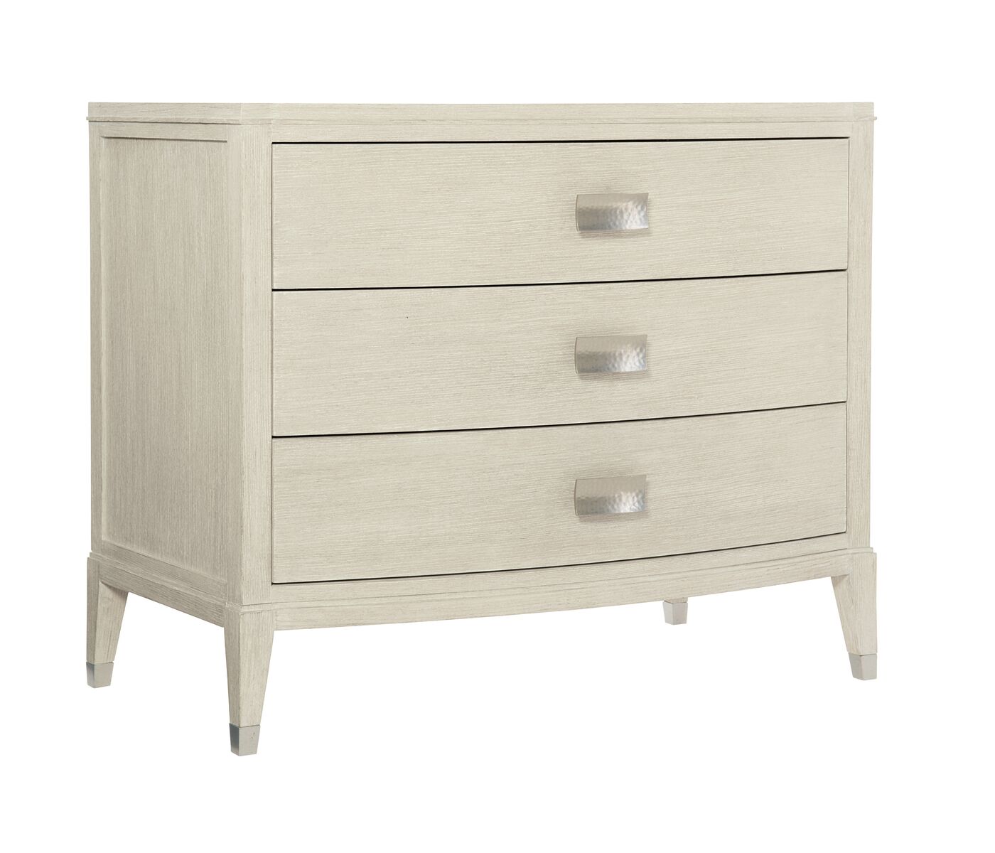 Bernhardt Furniture East Hampton Three Drawer Nightstand in Cerused Linen