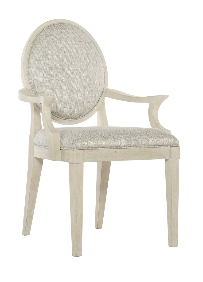 Bernhardt Furniture East Hampton Arm Chair in Cerused Linen