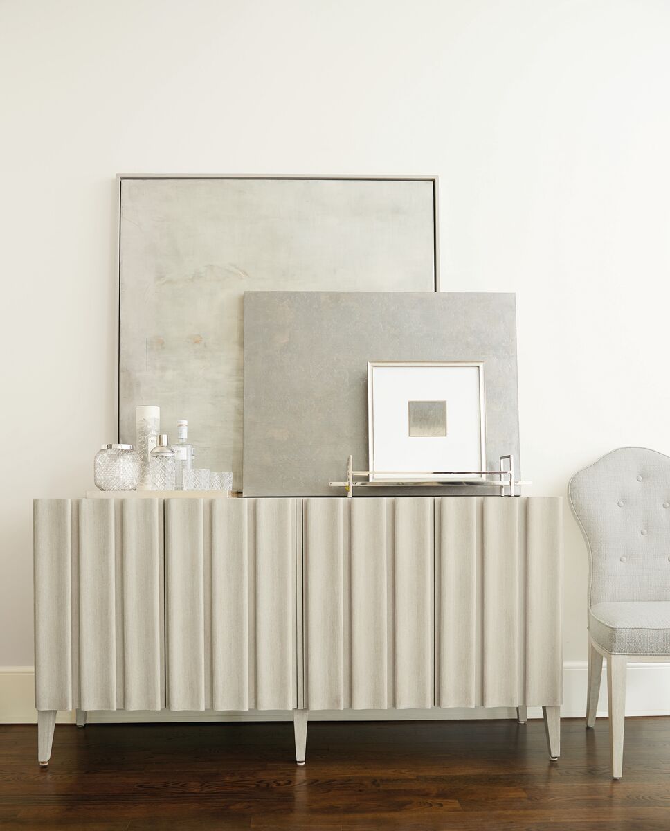 Bernhardt Furniture East Hampton Entertainment Credenza in Cerused Linen