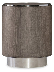 Hooker Furniture Storia Round End Table in Medium Brown