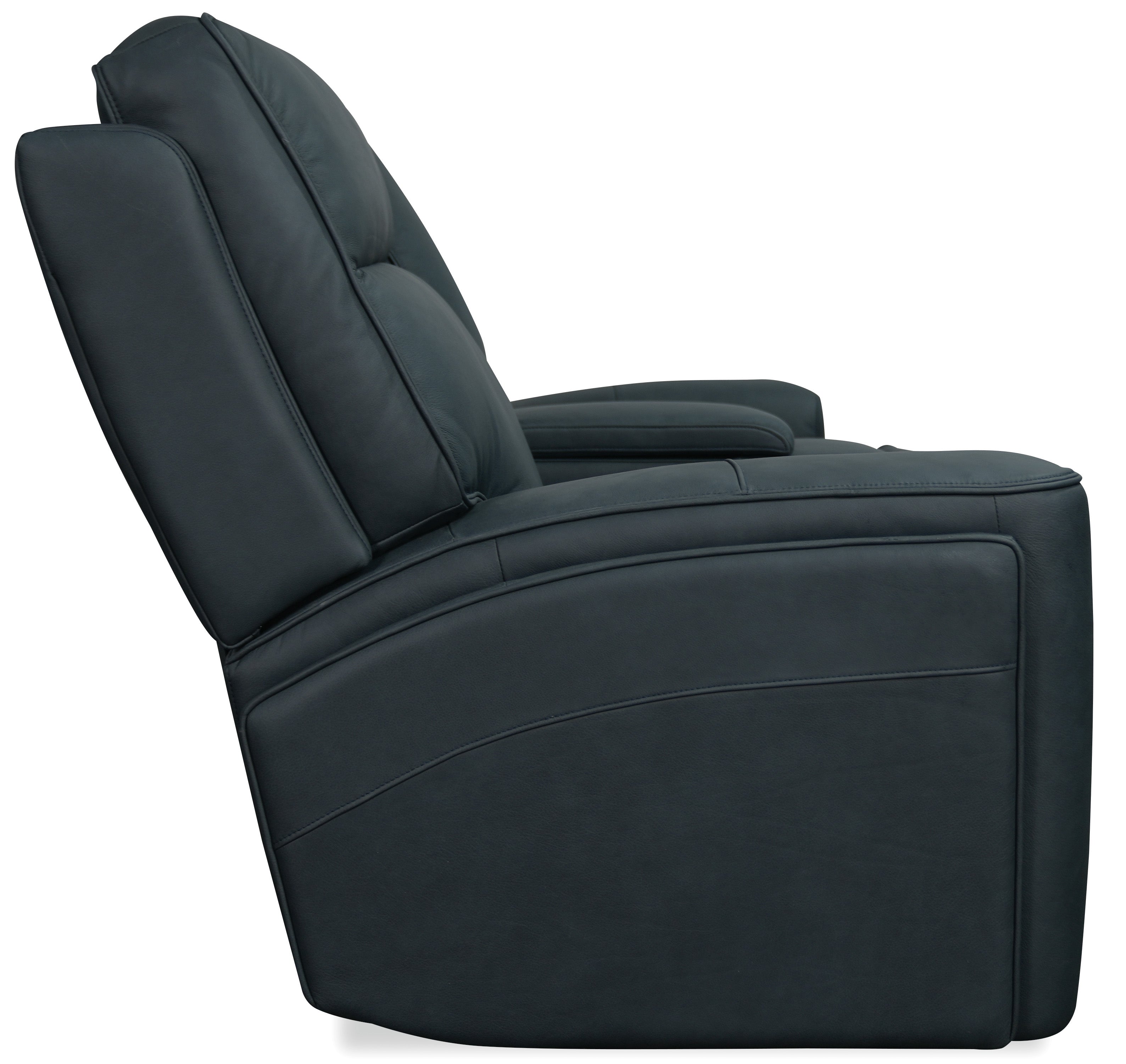 Hooker Furniture Riverton Power Gliding Console Loveseat with Power Headrest and Lumbar in Blue