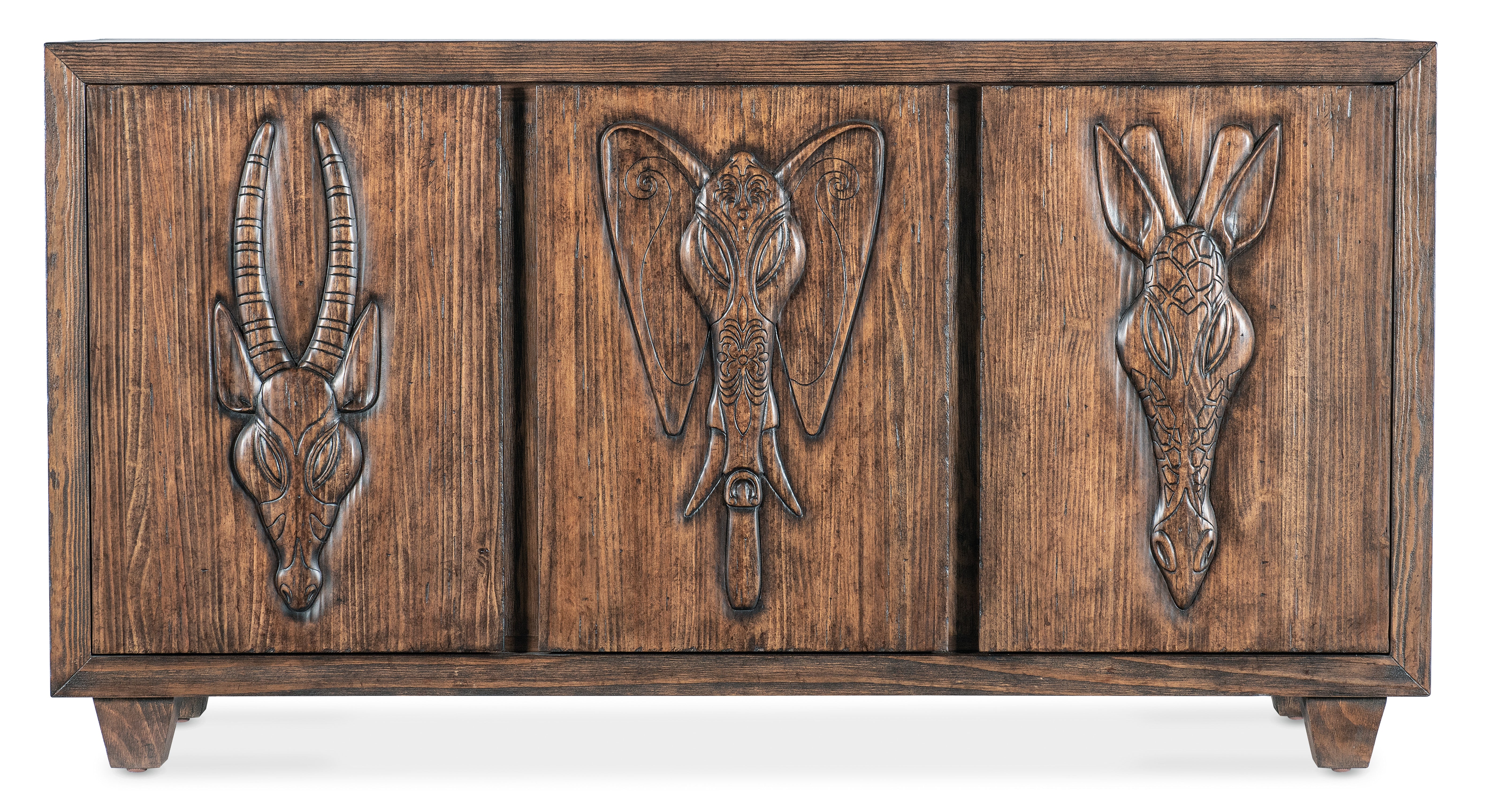 Hooker Furniture Commerce & Market Safari Credenza in Medium Wood