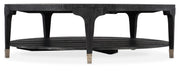 Hooker Furniture Chapman Shou Sugi Ban Round Cocktail Table in Black