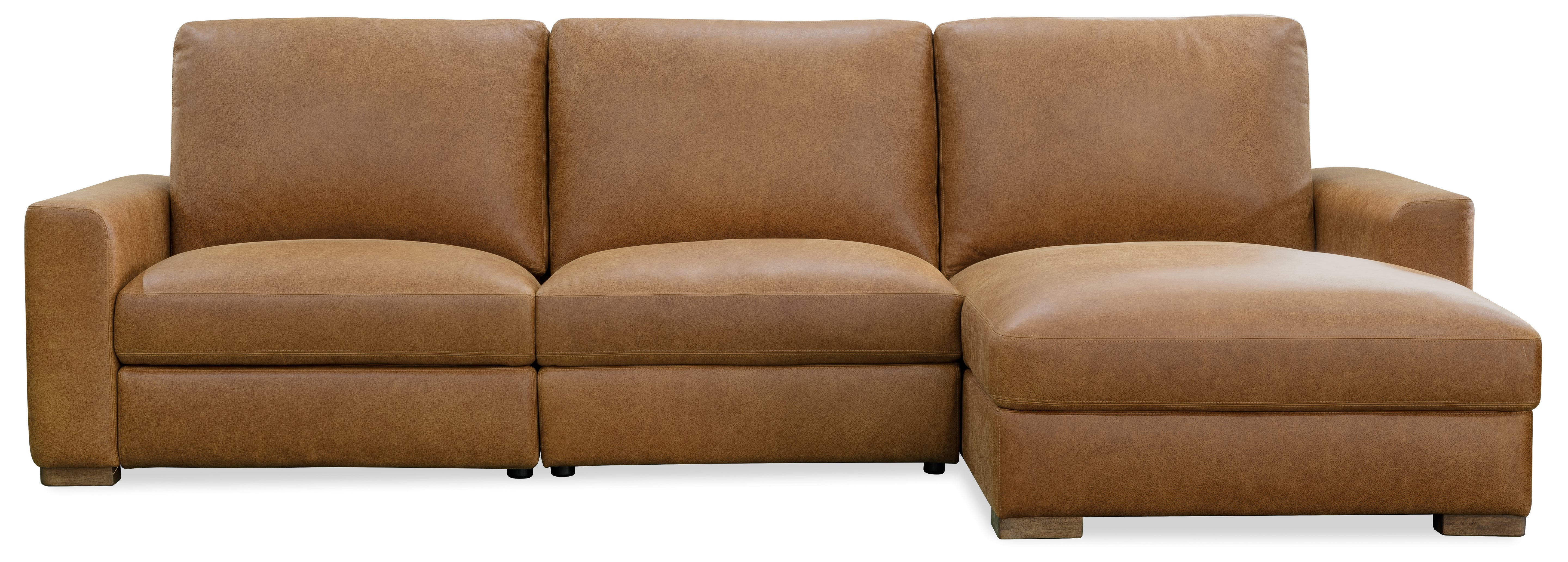 Hooker Furniture Optimus Three-Seat Sectional in Brown