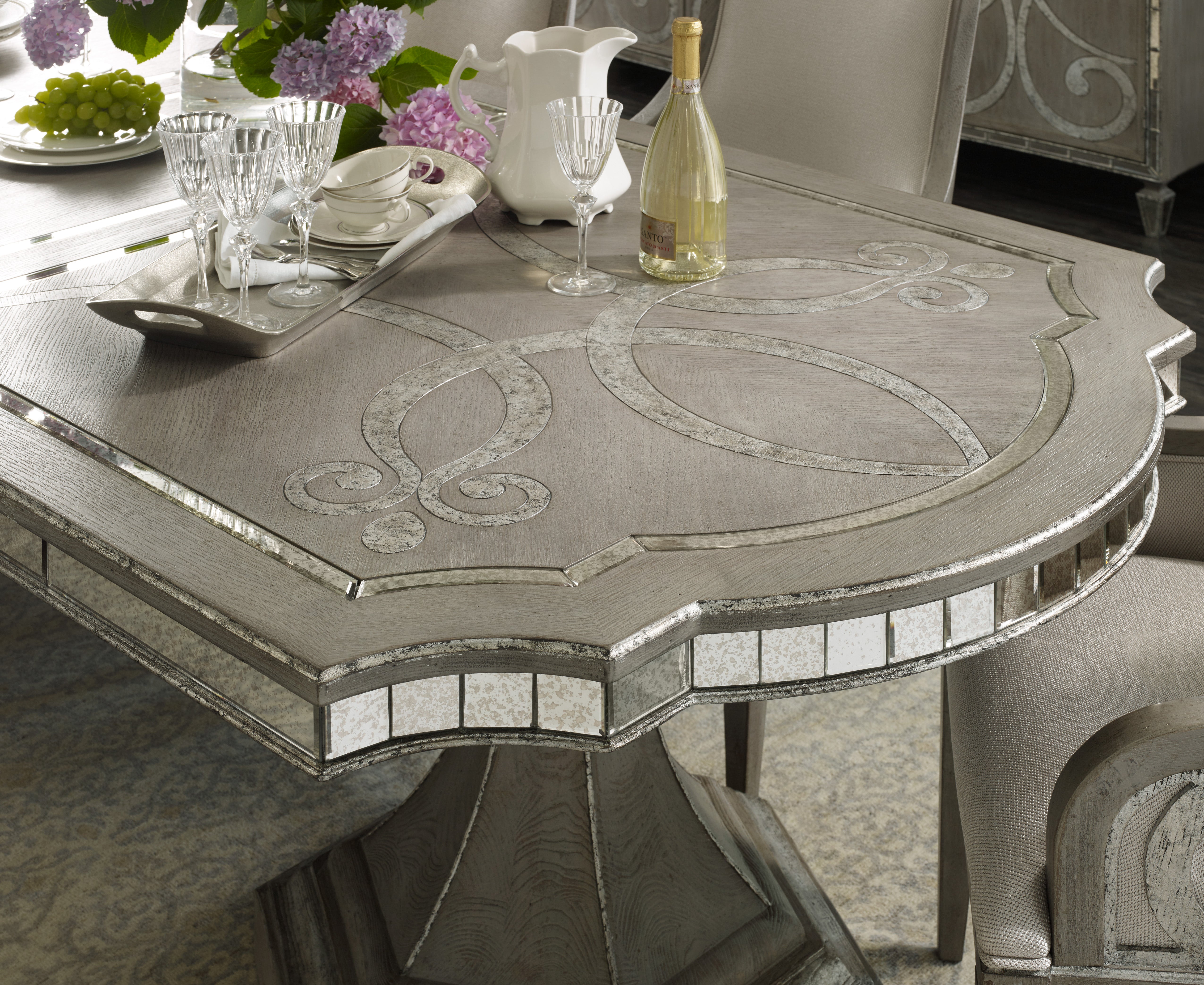 Hooker Furniture Sanctuary Rectangle Dining Table with 2-20in Leaves