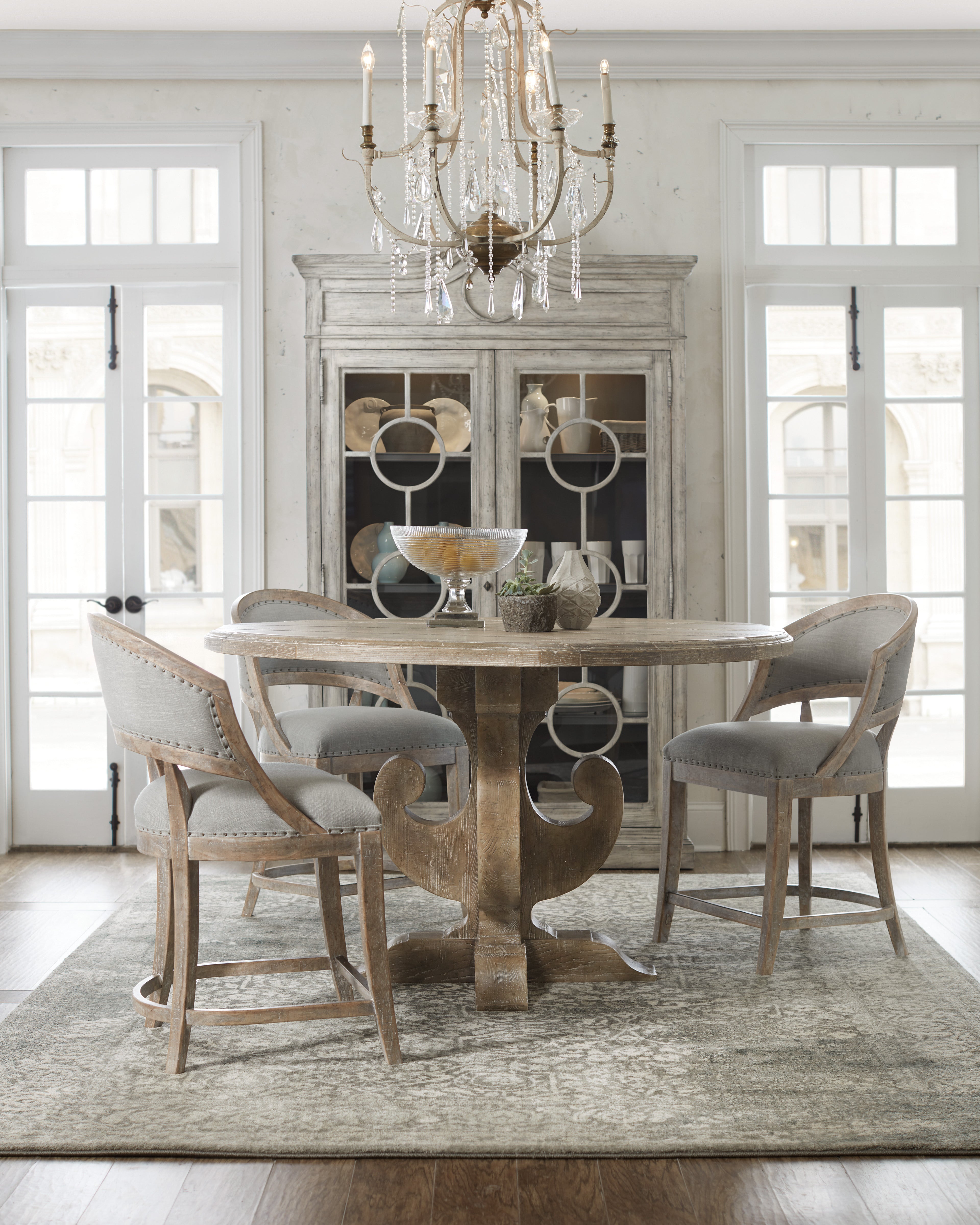 Hooker Furniture Boheme Garnier Barrel Back Counter Stool