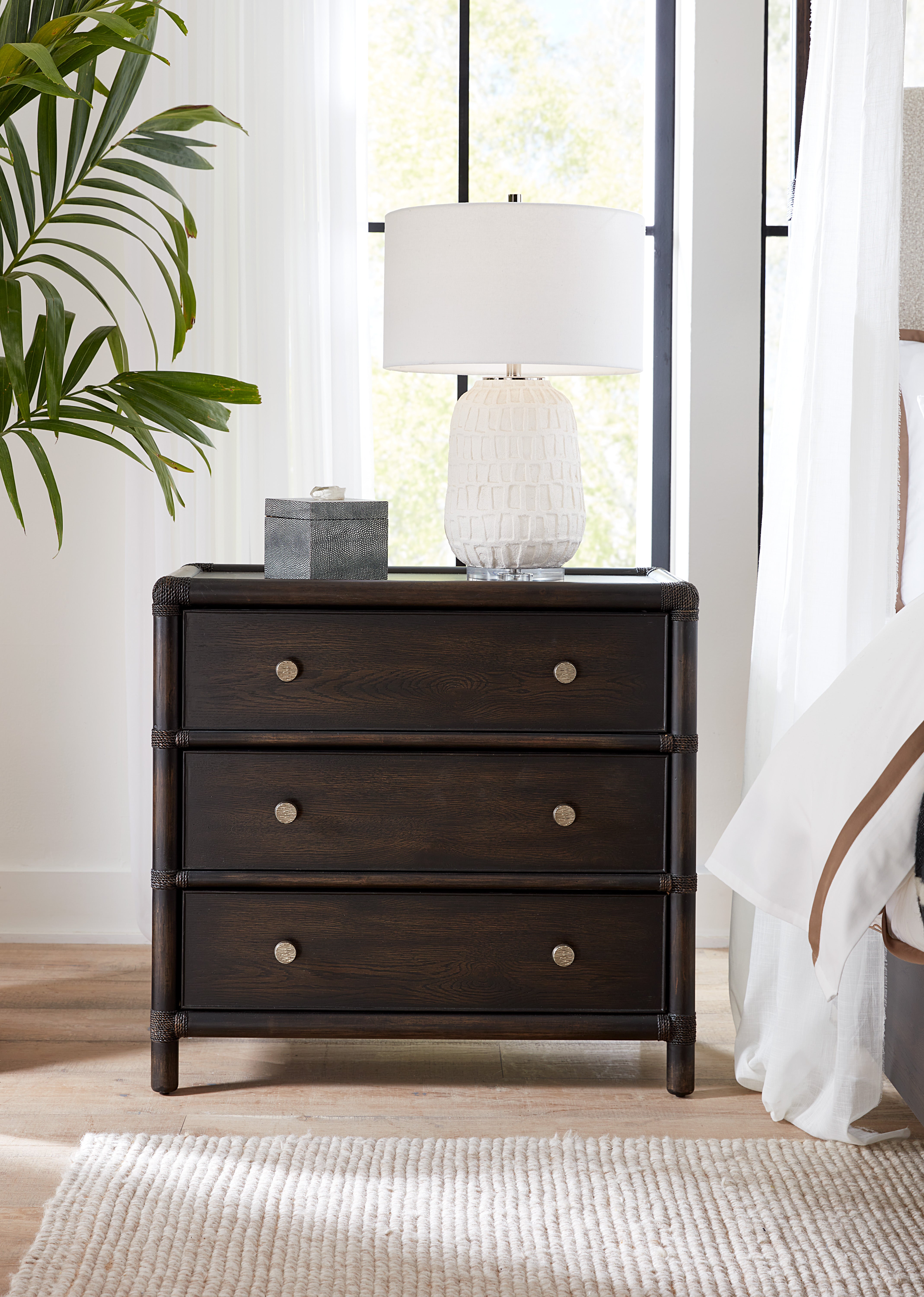 Hooker Furniture Retreat Pole Rattan Nightstand