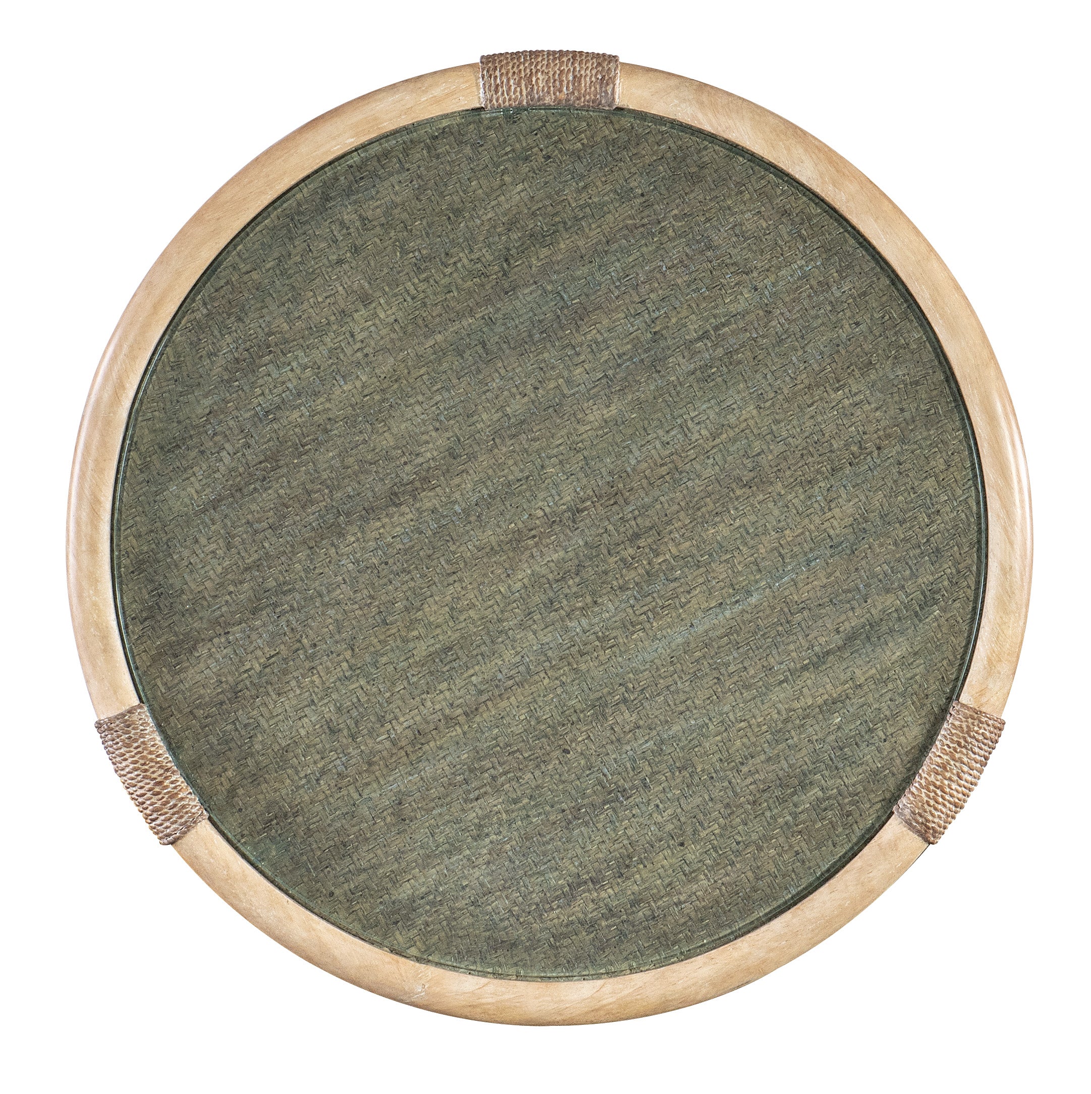 Hooker Furniture Retreat Raffia End Table in Greens