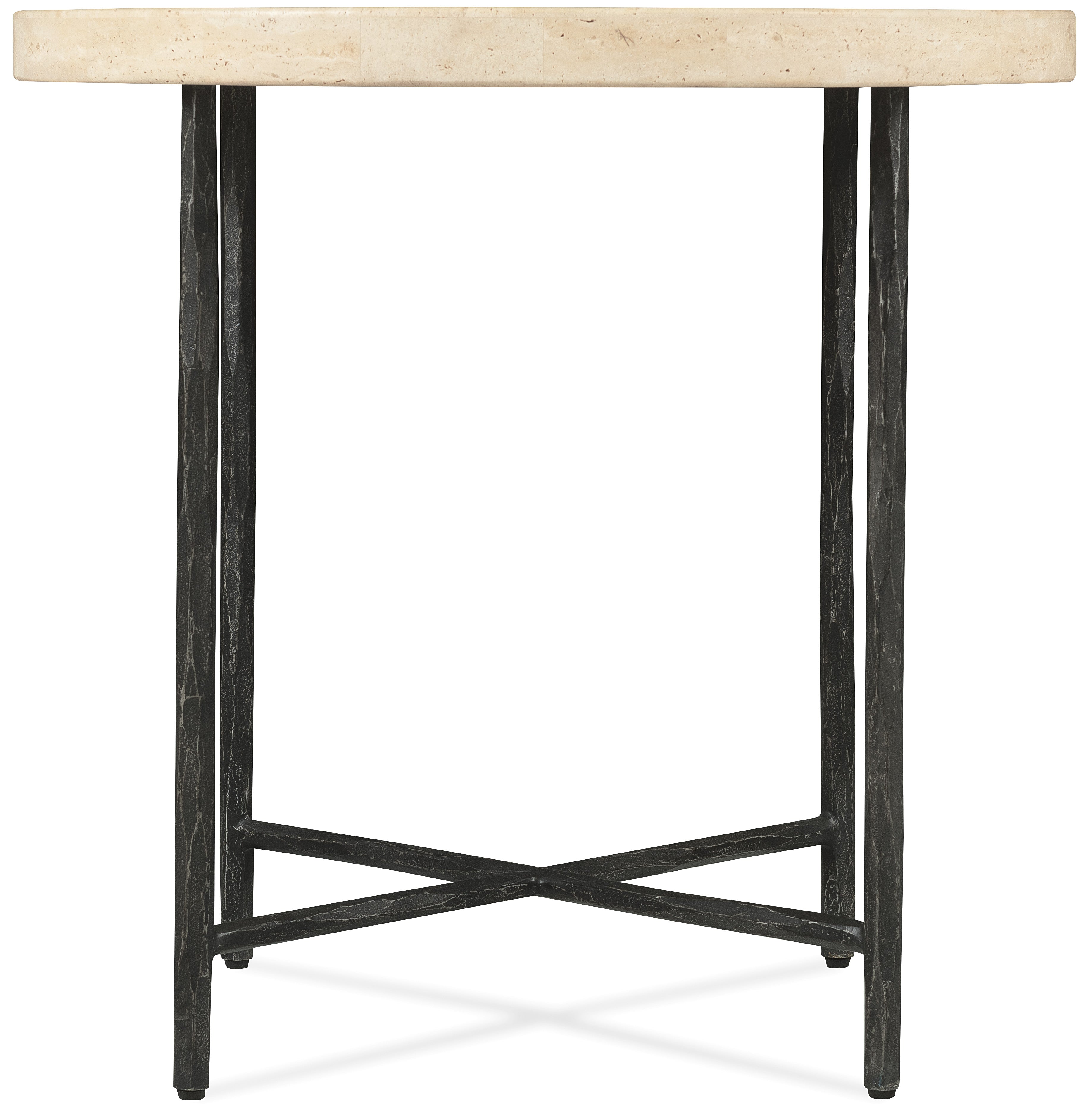 Hooker Furniture Driftwood Round Side Table in Grays