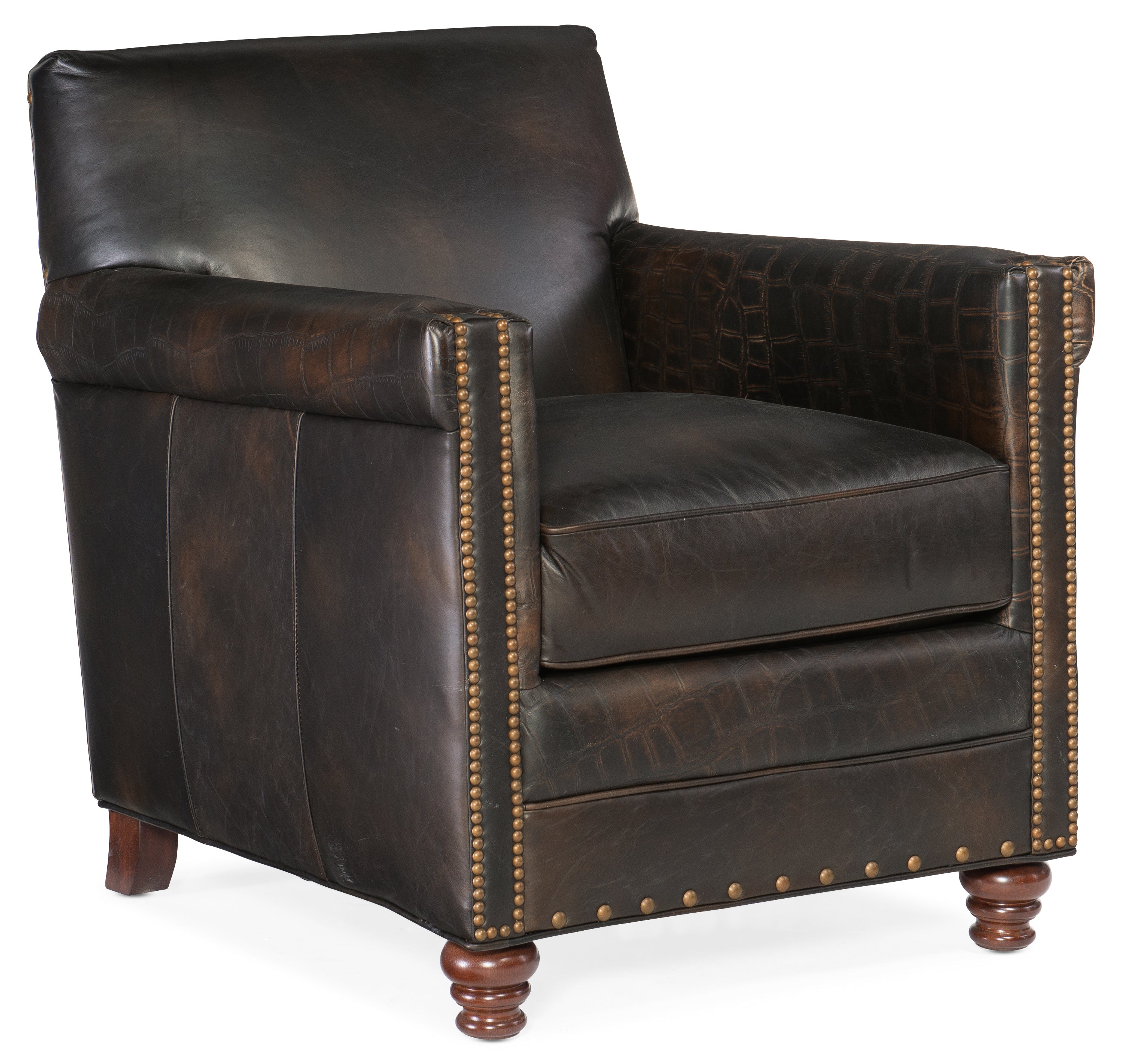 Hooker Furniture Potter Club Chair in Dark Brown