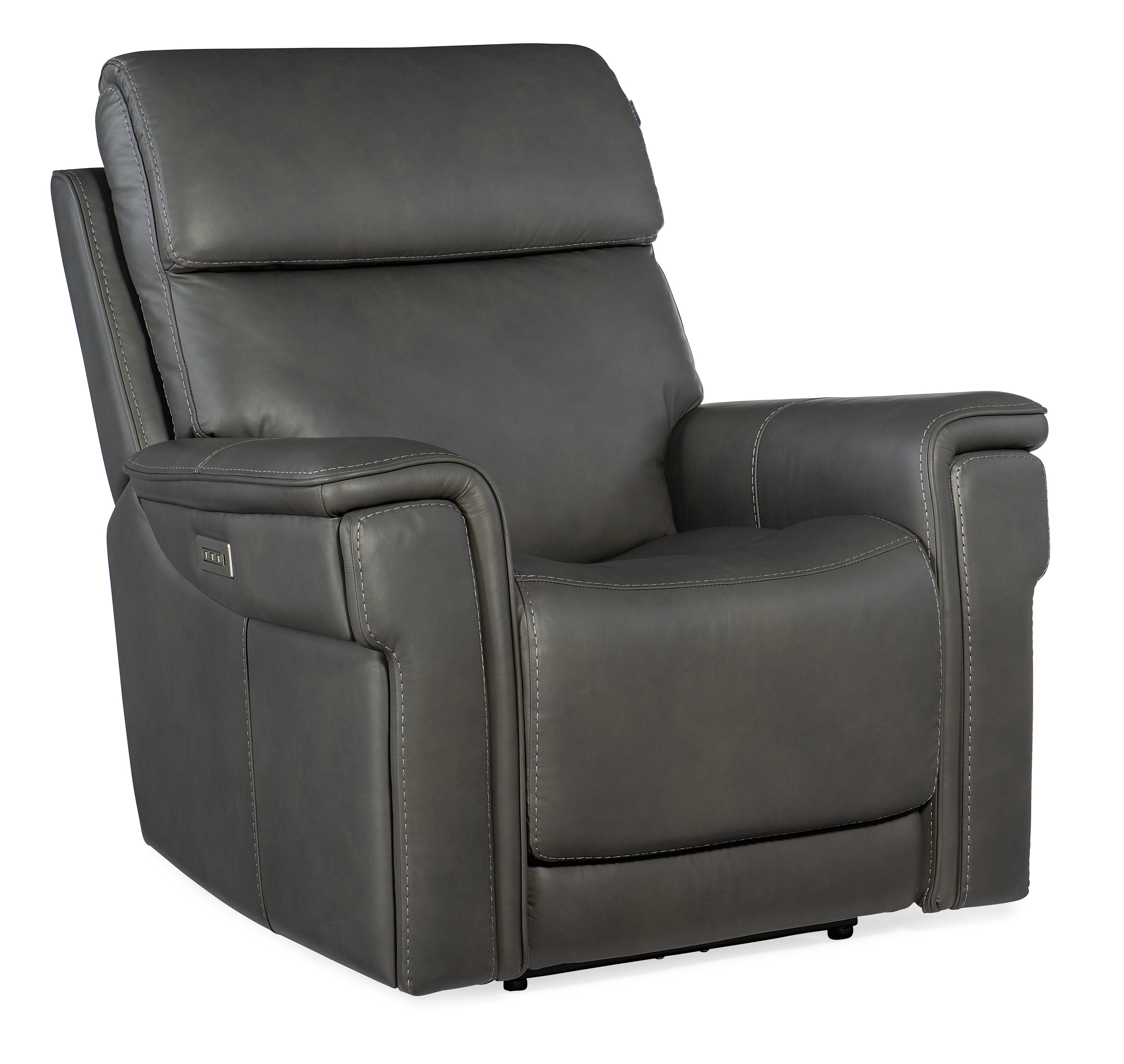 Hooker Furniture Lyra Zero Gravity Power Recliner with Power Headrest and Lumbar in Medium Gray