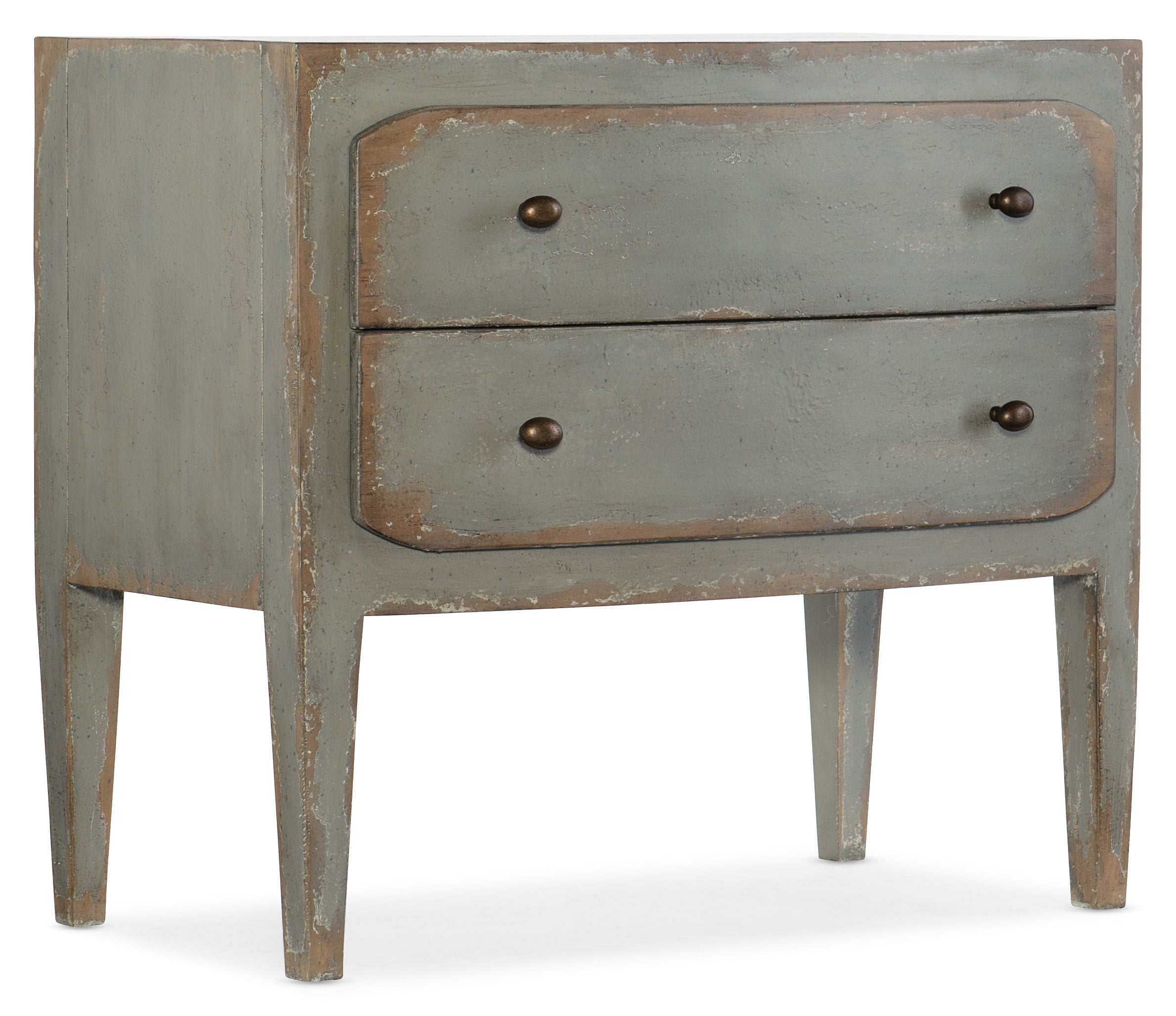 Hooker Furniture Ciao Bella Two-Drawer Nightstand- Speckled Gray
