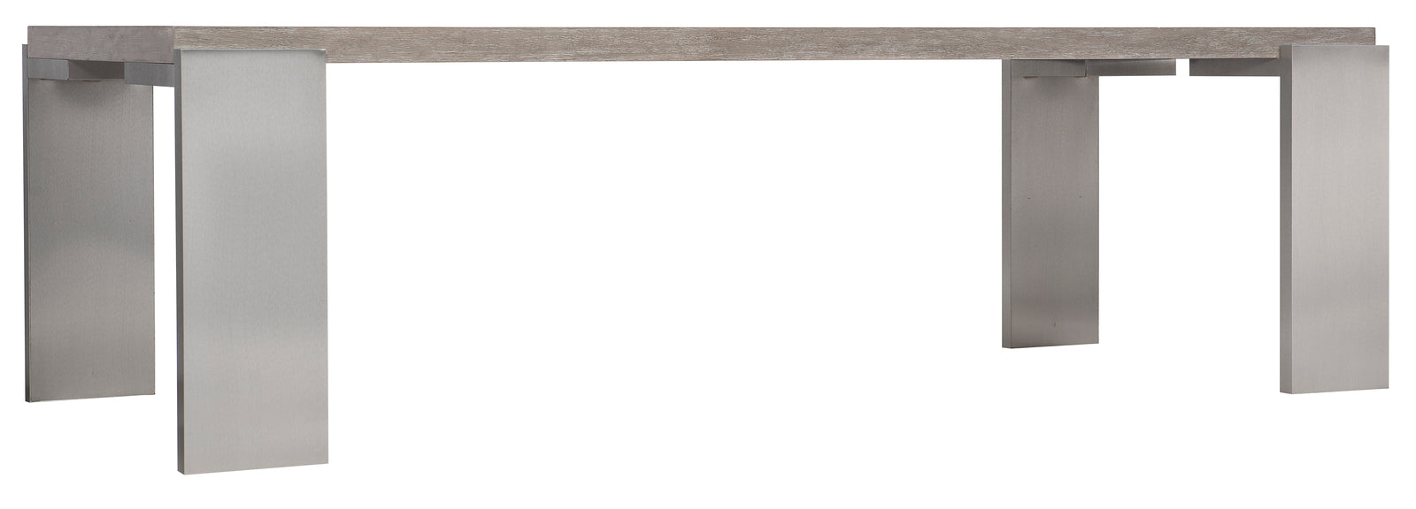 Bernhardt Furniture Foundations Rectangular Dining Table in Light Shale