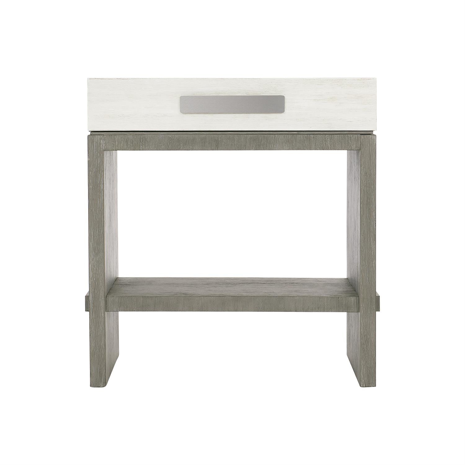 Bernhardt Furniture Foundations Nightstand in Light Shale & Linen