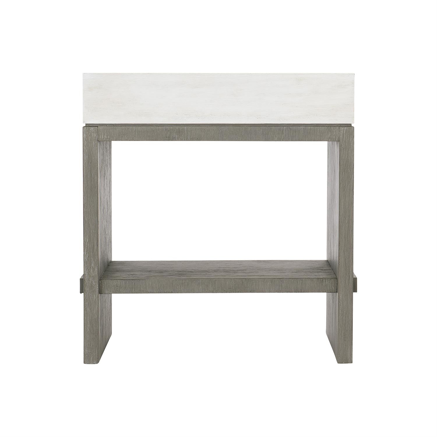 Bernhardt Furniture Foundations Nightstand in Light Shale & Linen