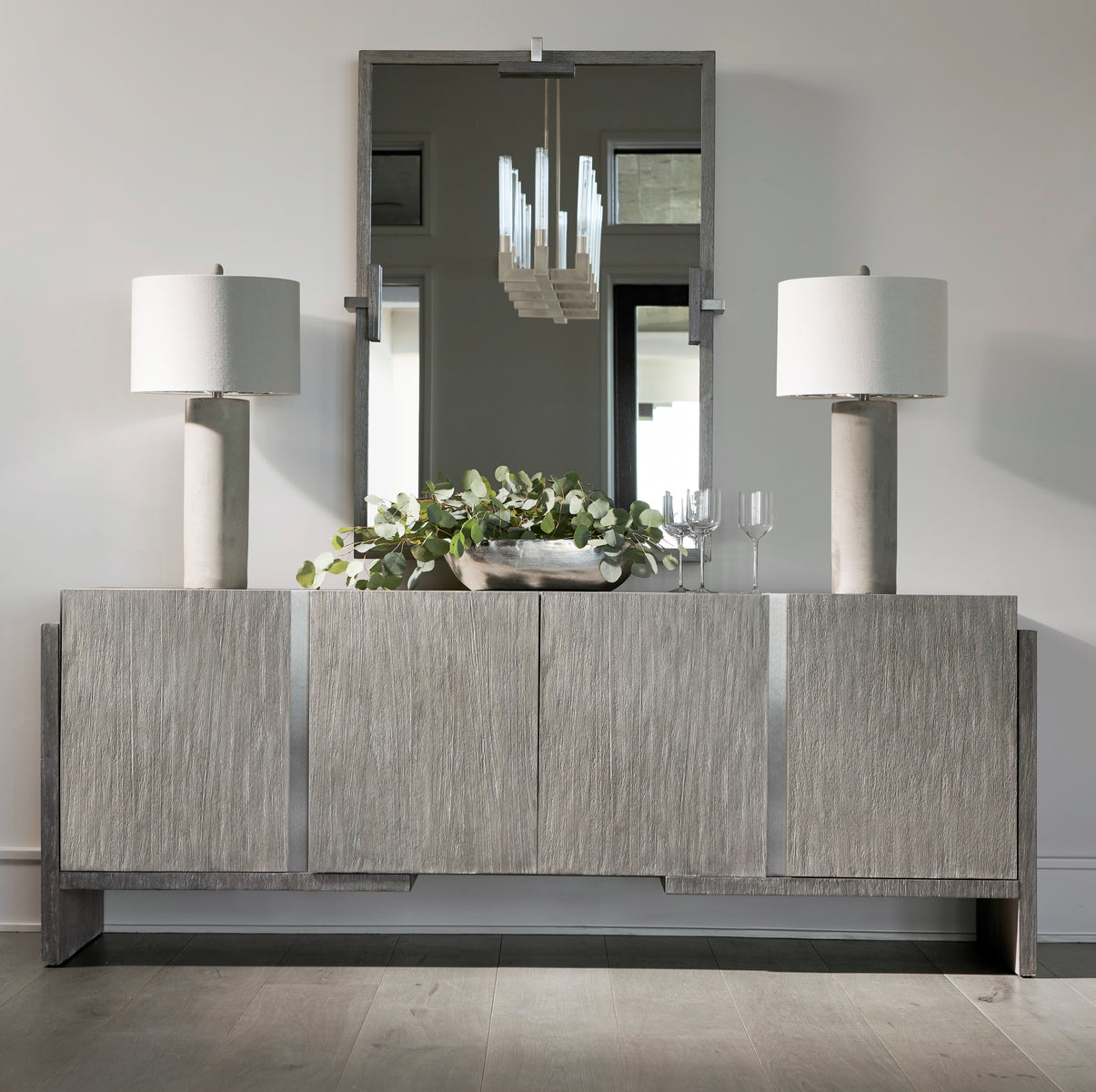Bernhardt Furniture Foundations Buffet in Dark & Light Shale
