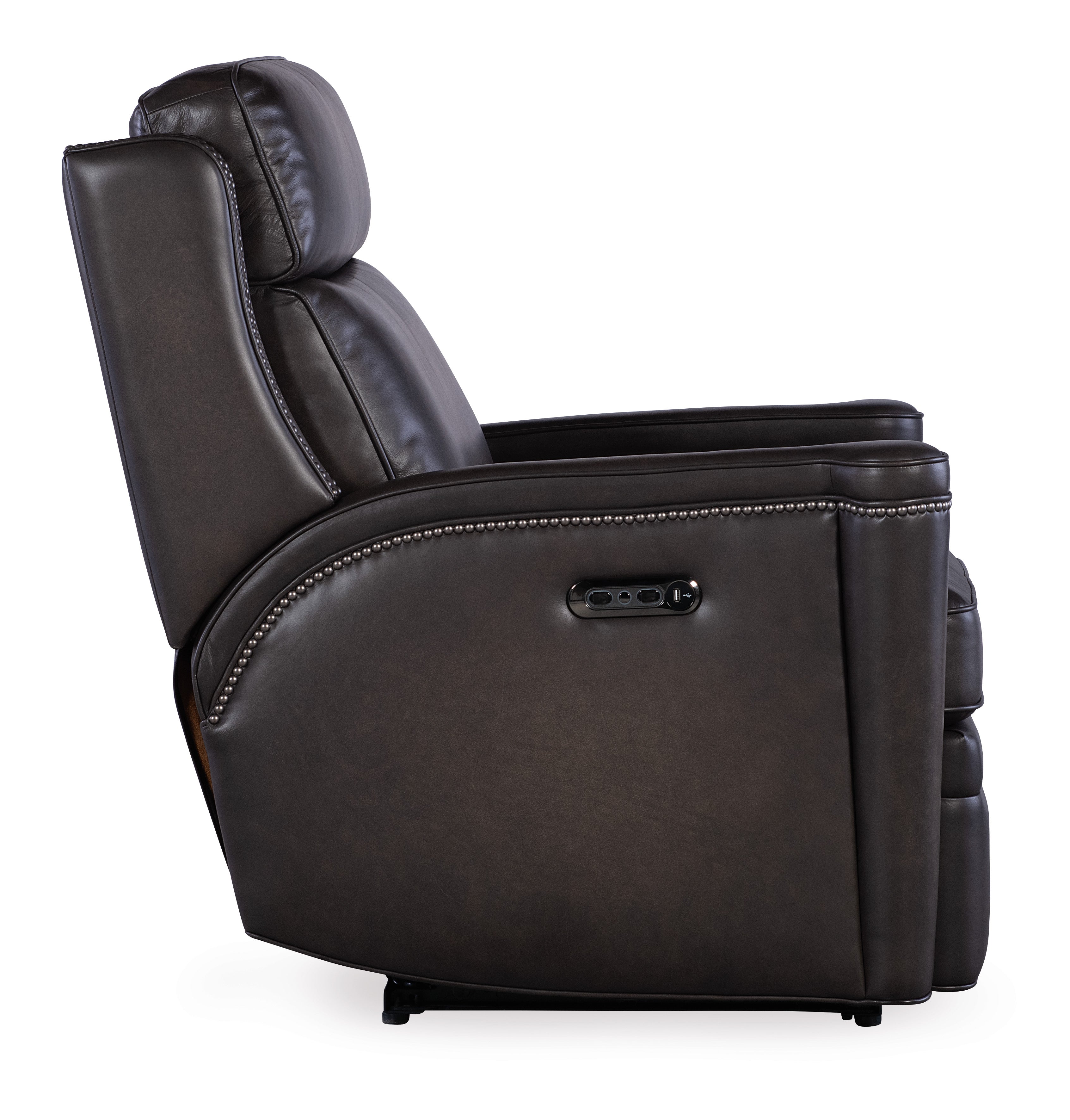 Hooker Furniture Hamilton Power Recliner with Power Headrest in Grey