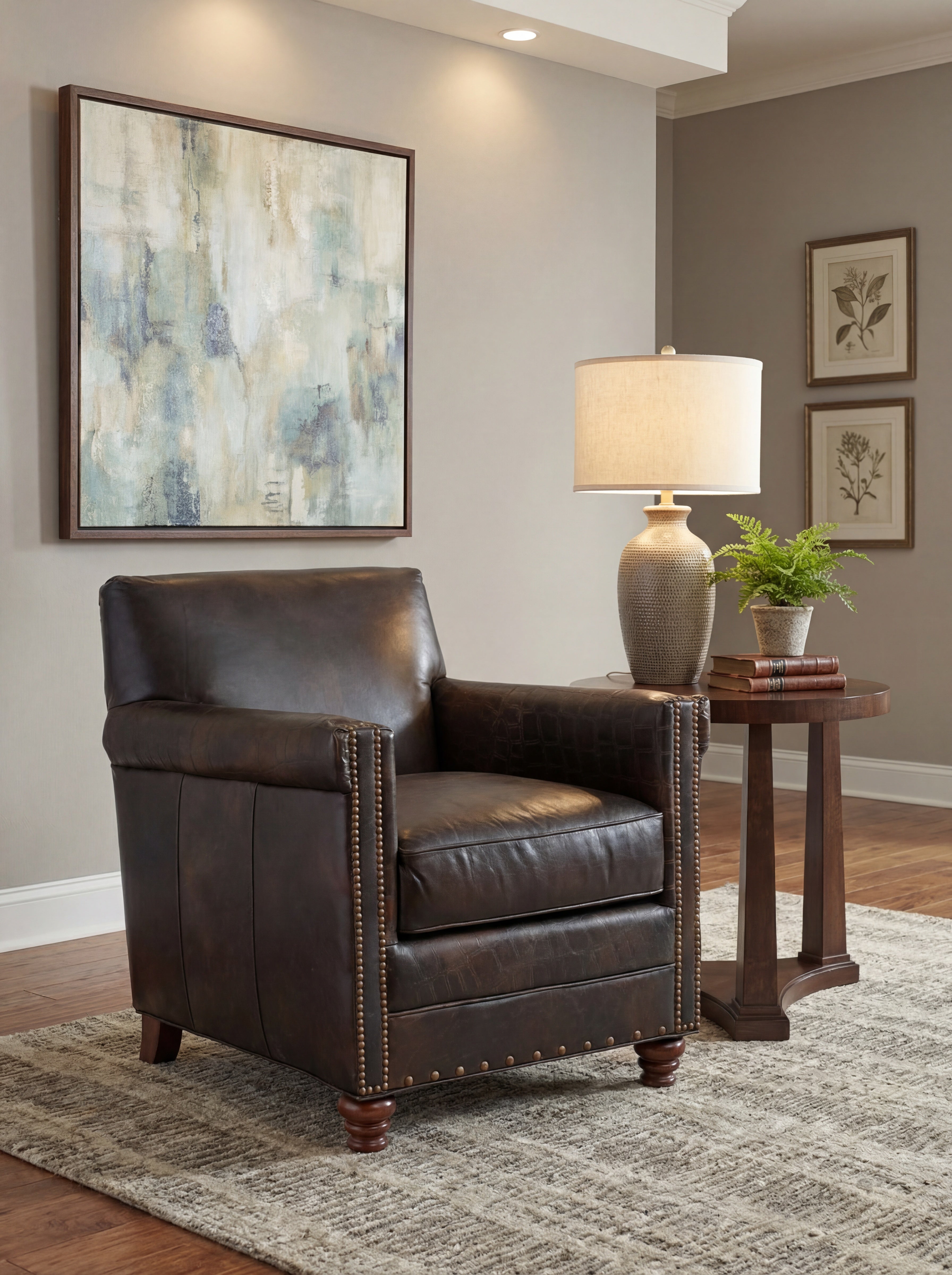 Hooker Furniture Potter Club Chair in Dark Brown