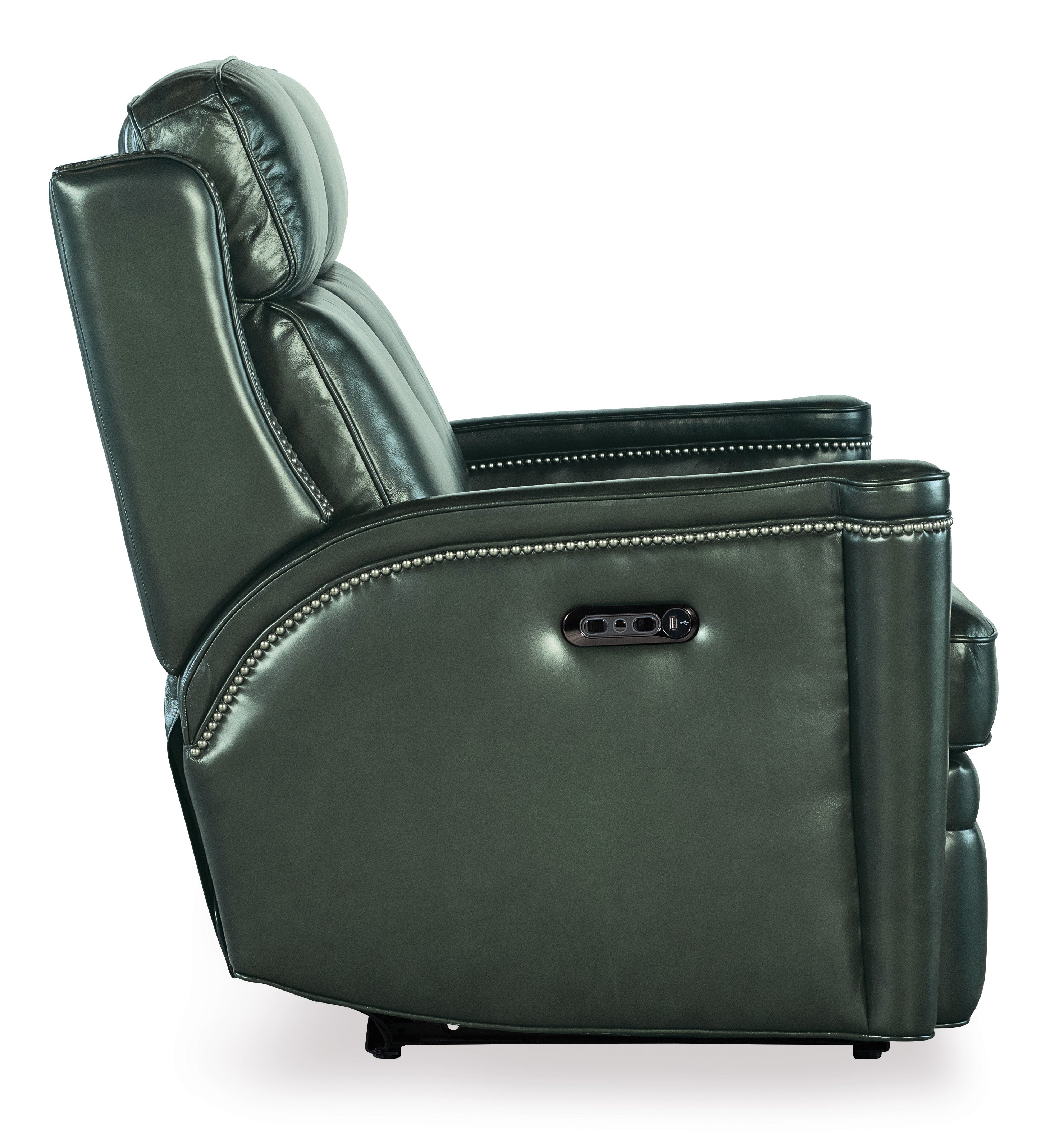Hooker Furniture Hamilton Power Loveseat with Power Headrest in Green