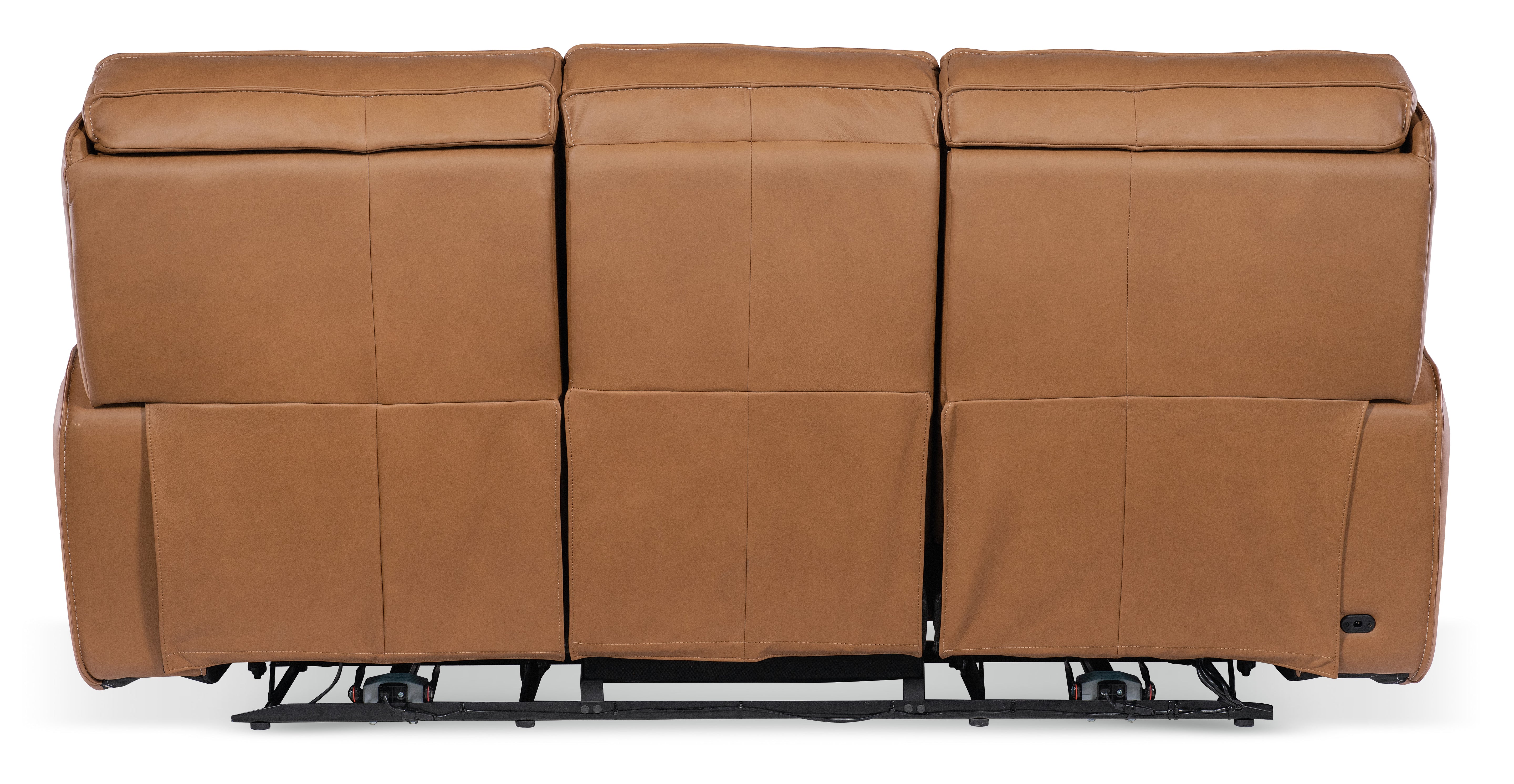 Hooker Furniture Miles Zero Gravity Sofa with Power Recline Power Headrest in Brown