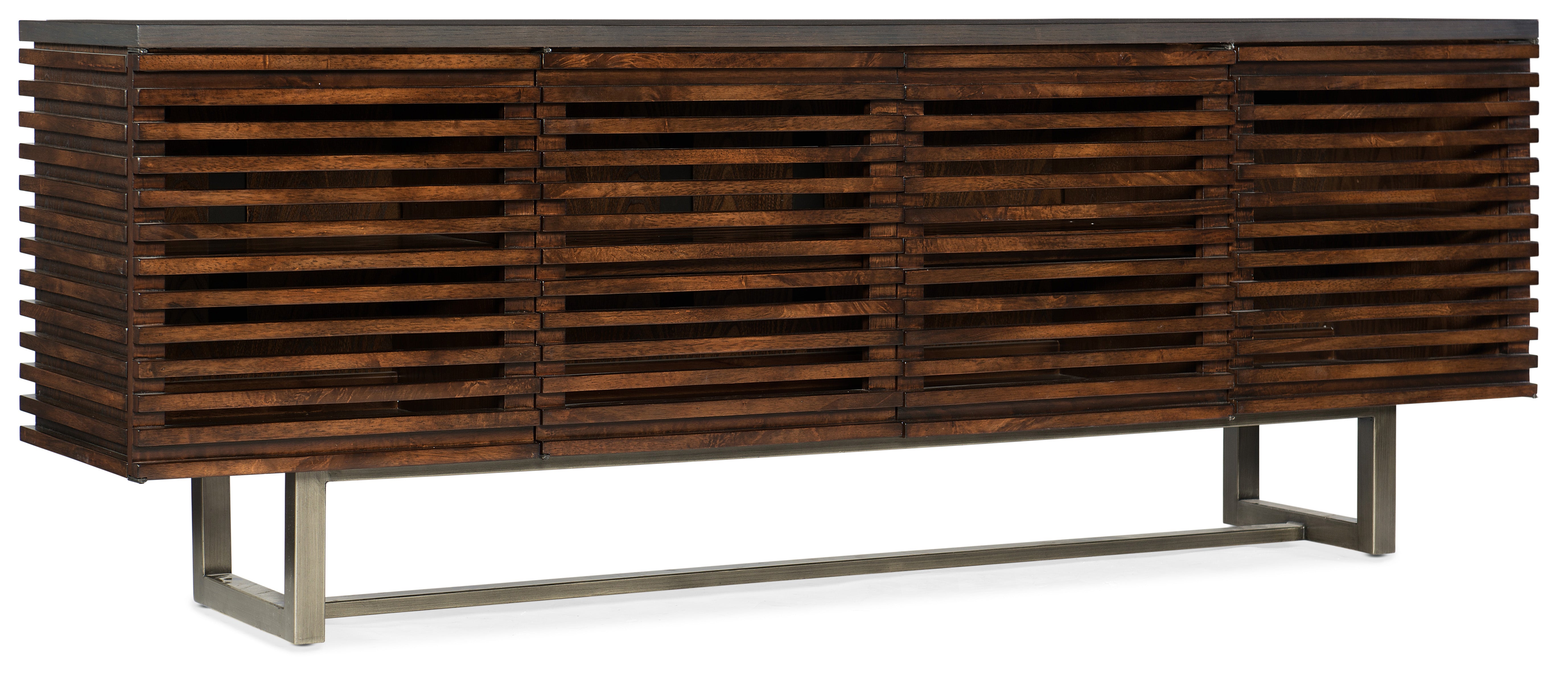 Hooker Furniture Solstice 78in Entertainment Console in Medium Brown