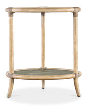 Hooker Furniture Retreat Raffia End Table in Greens
