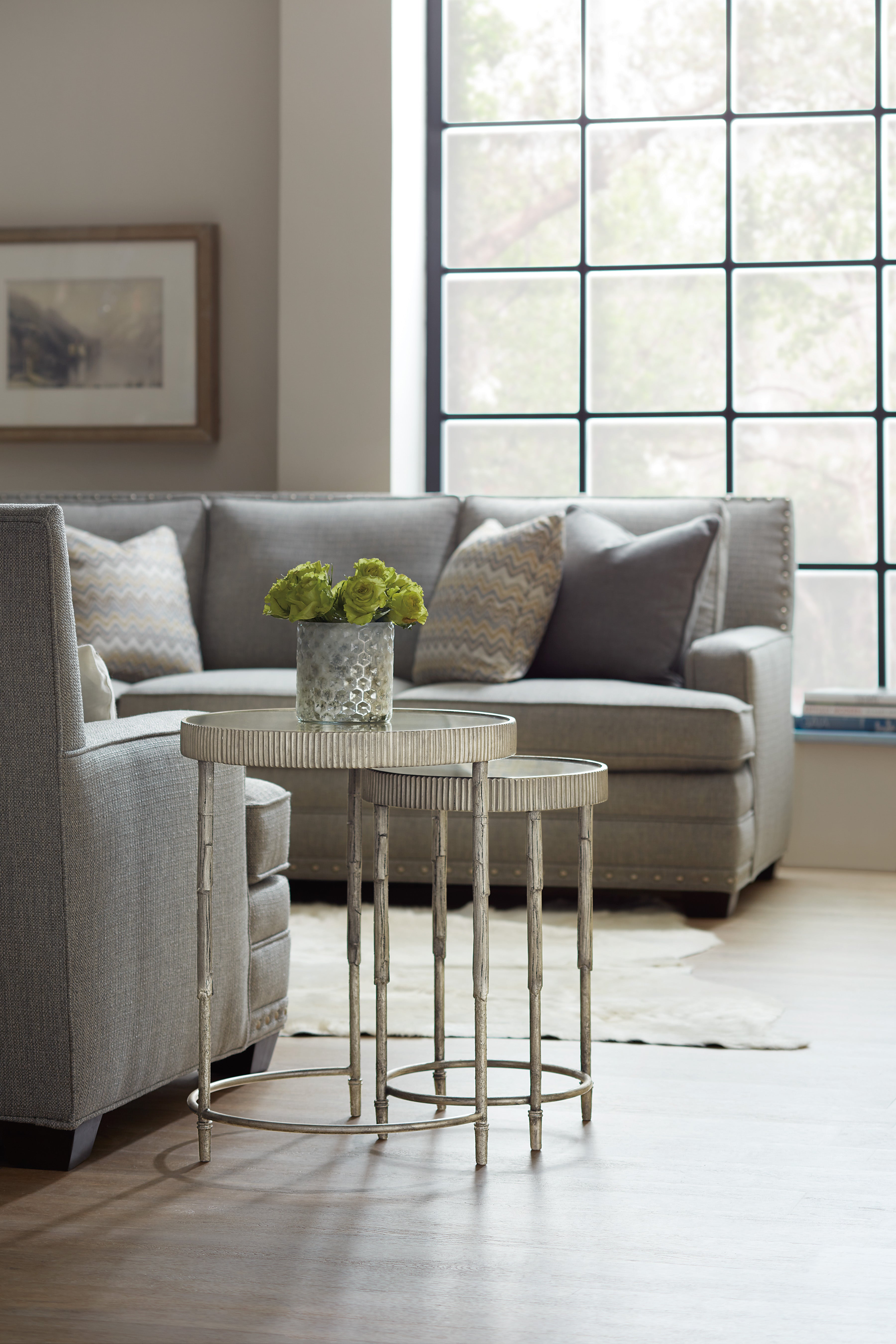 Hooker Furniture Accent Nesting Tables in Silvers