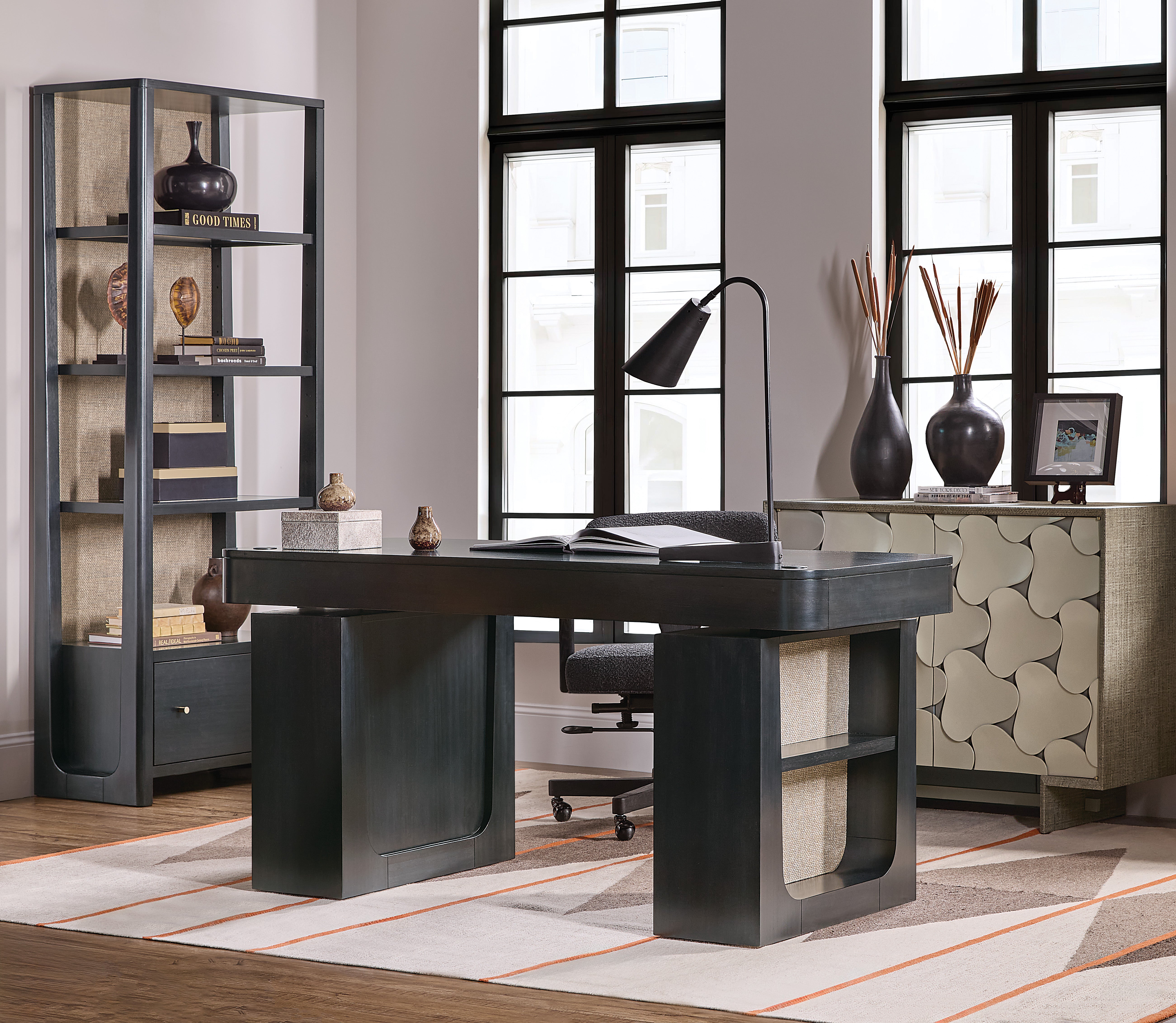 Hooker Furniture Melange Pinwheel Hall Chest in Grays