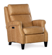 Hooker Furniture Hurley Power Recliner with Power Headrest in Dark Brown