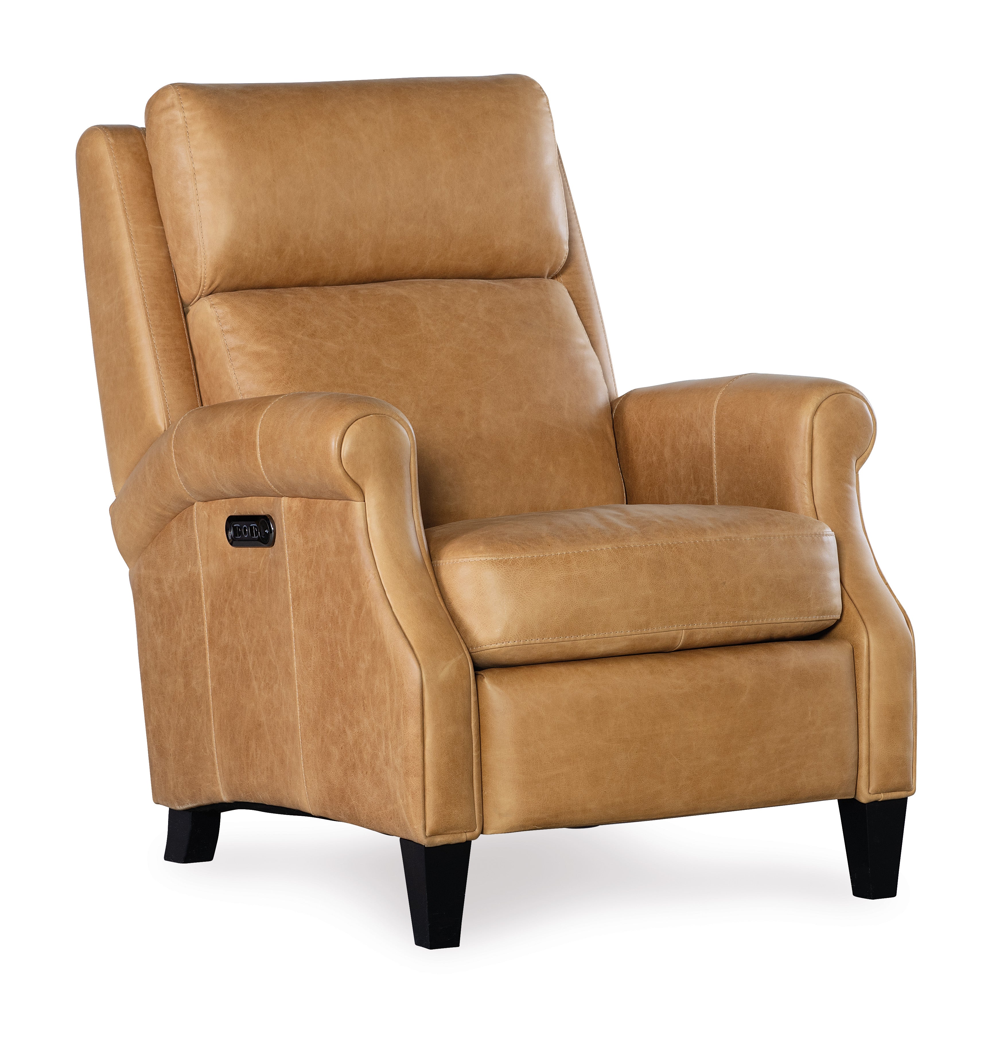 Hooker Furniture Hurley Power Recliner with Power Headrest in Dark Brown