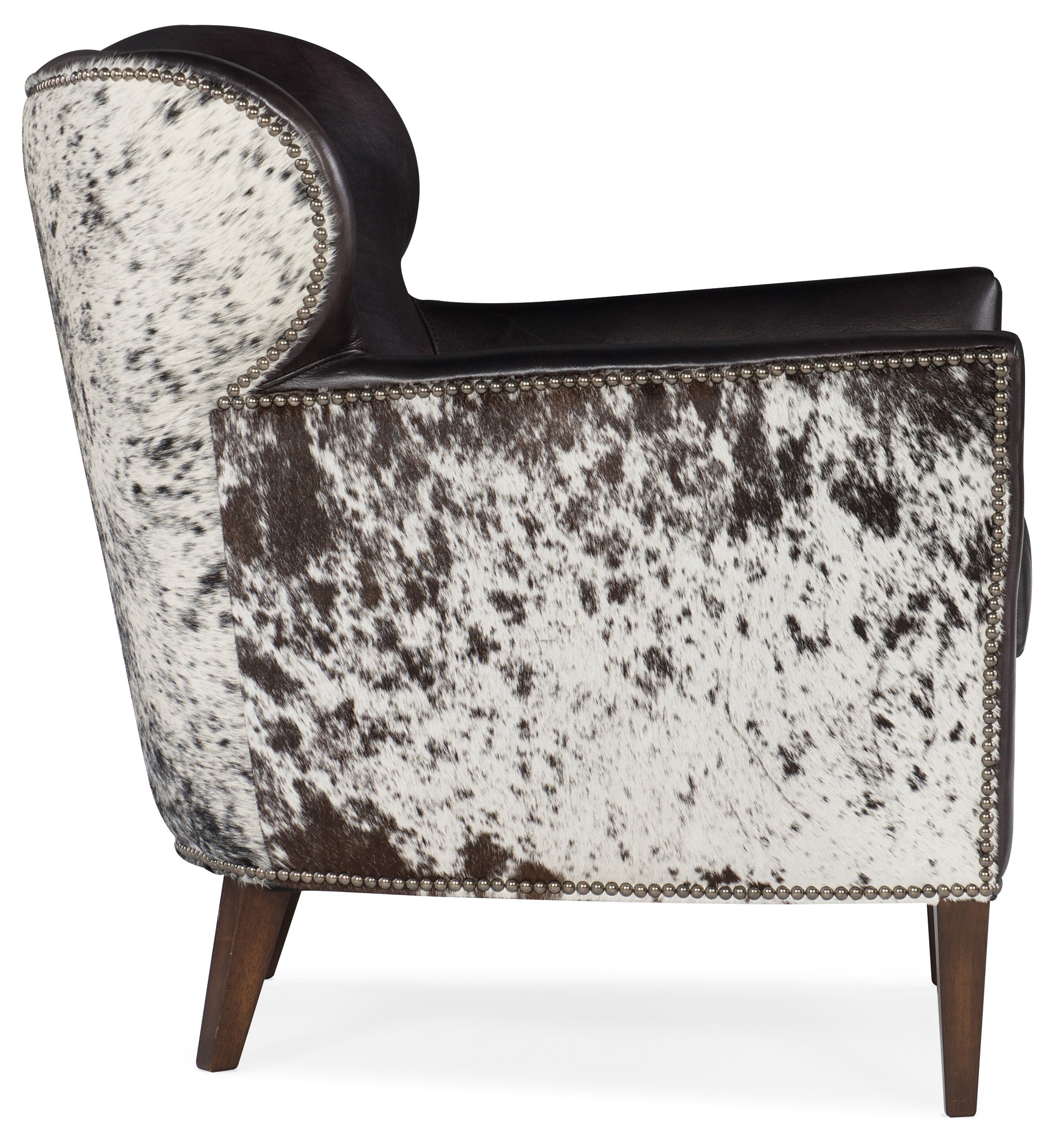 Hooker Furniture Kato leather Club Chair with Salt Pepper HOH in Dark Brown