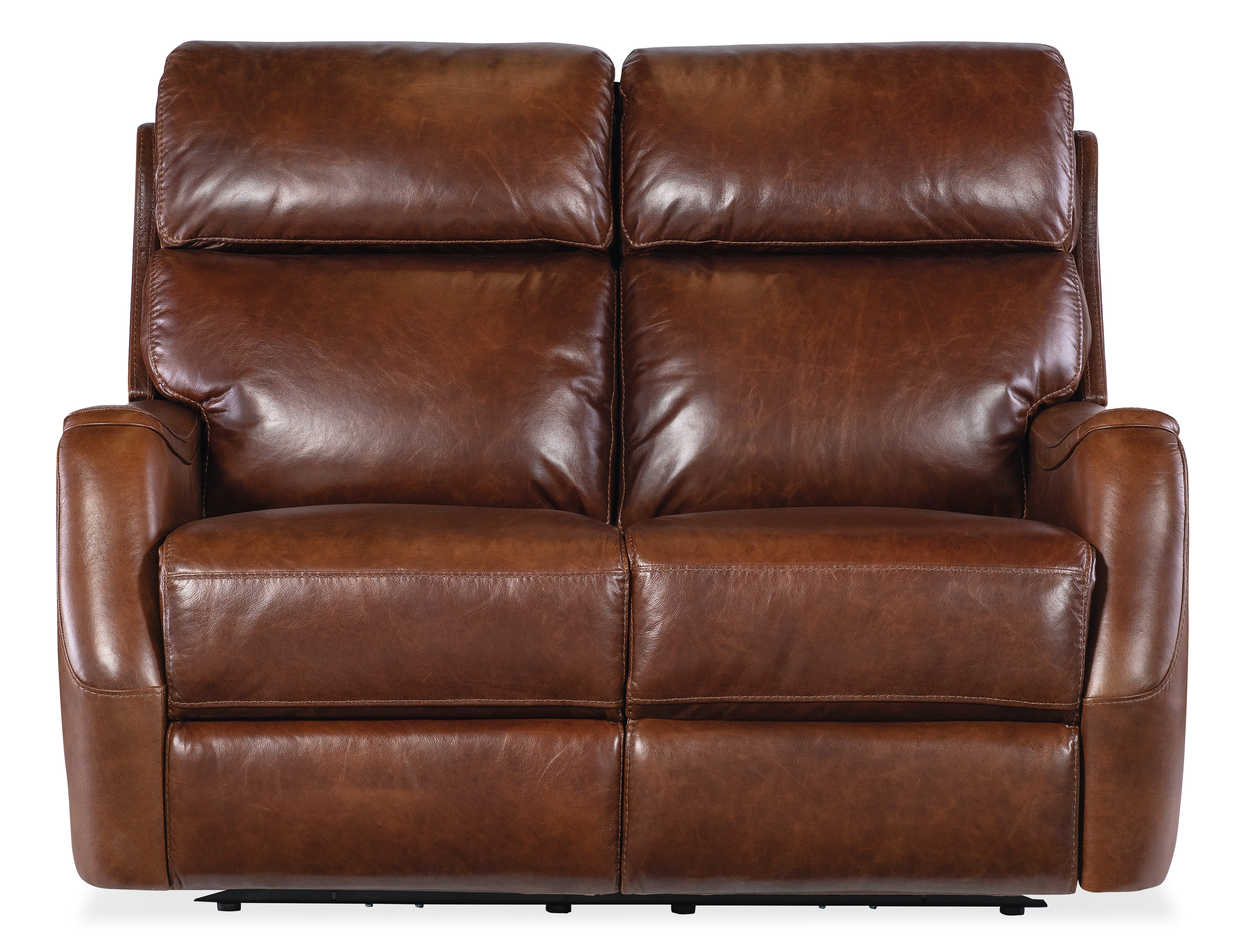 Hooker Furniture Harlan Zero Gravity Loveseat with Power Recline & Power Headrest in Brown