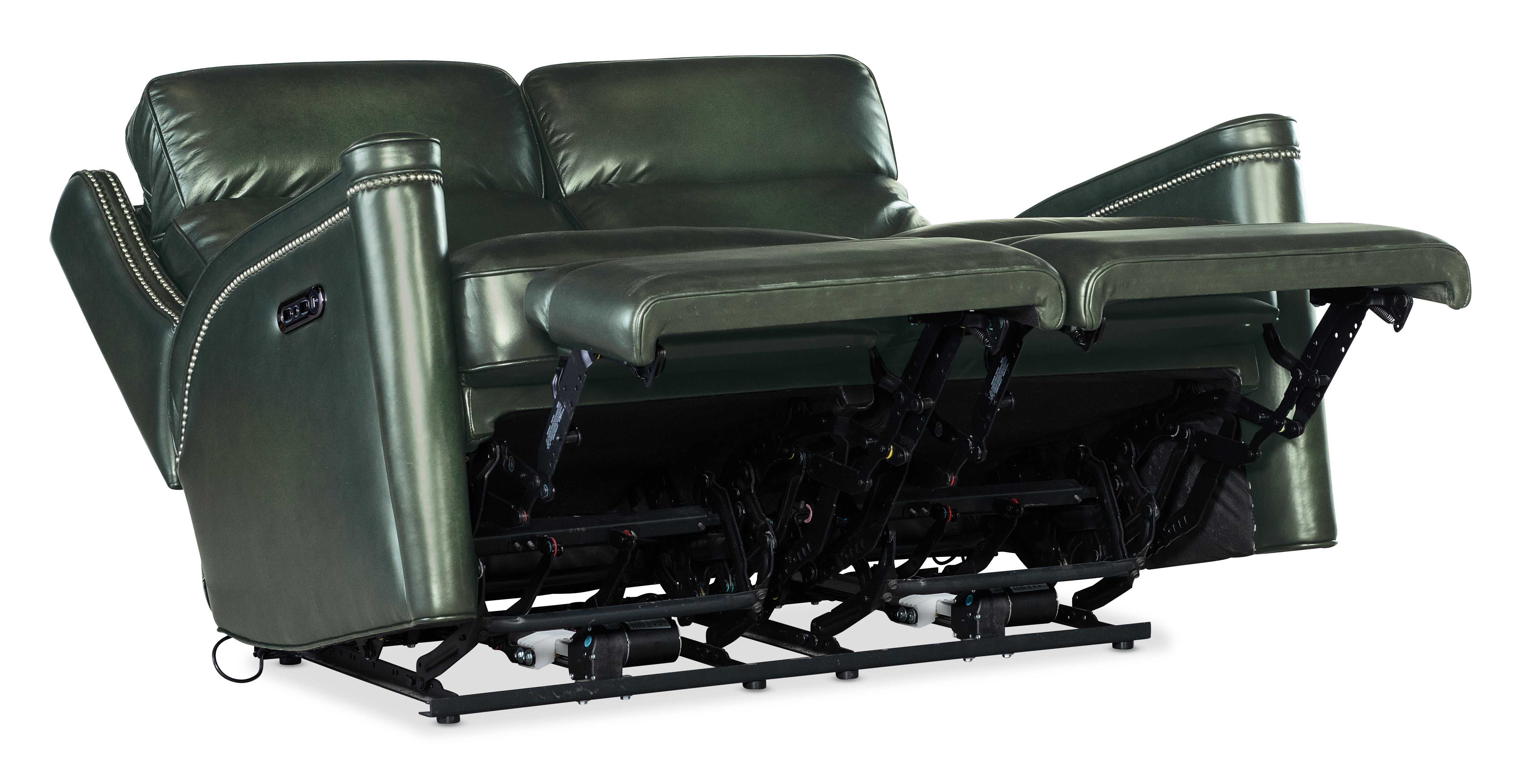 Hooker Furniture Hamilton Power Loveseat with Power Headrest in Green