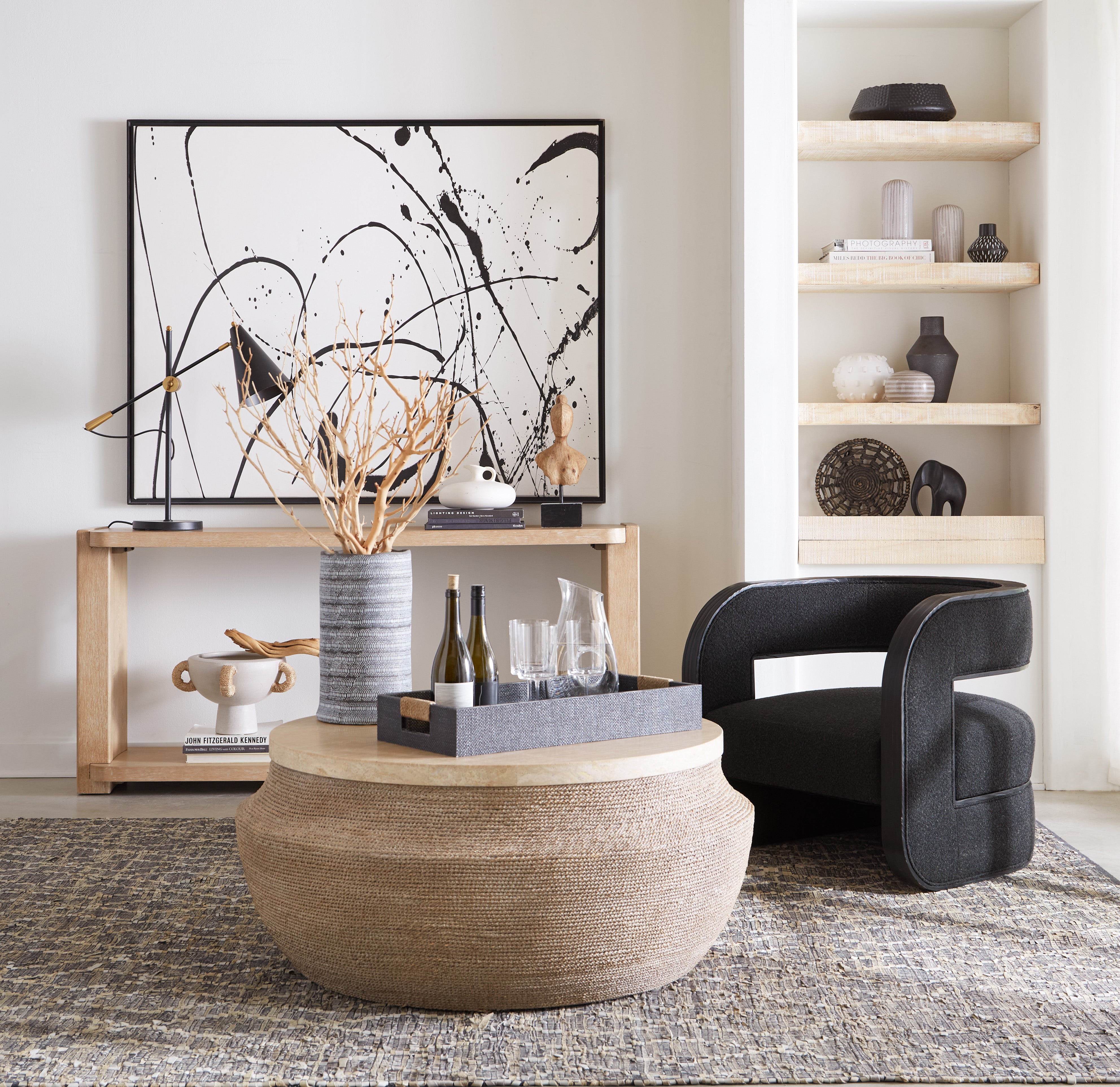 Hooker Furniture Burke Accent Chair in Black