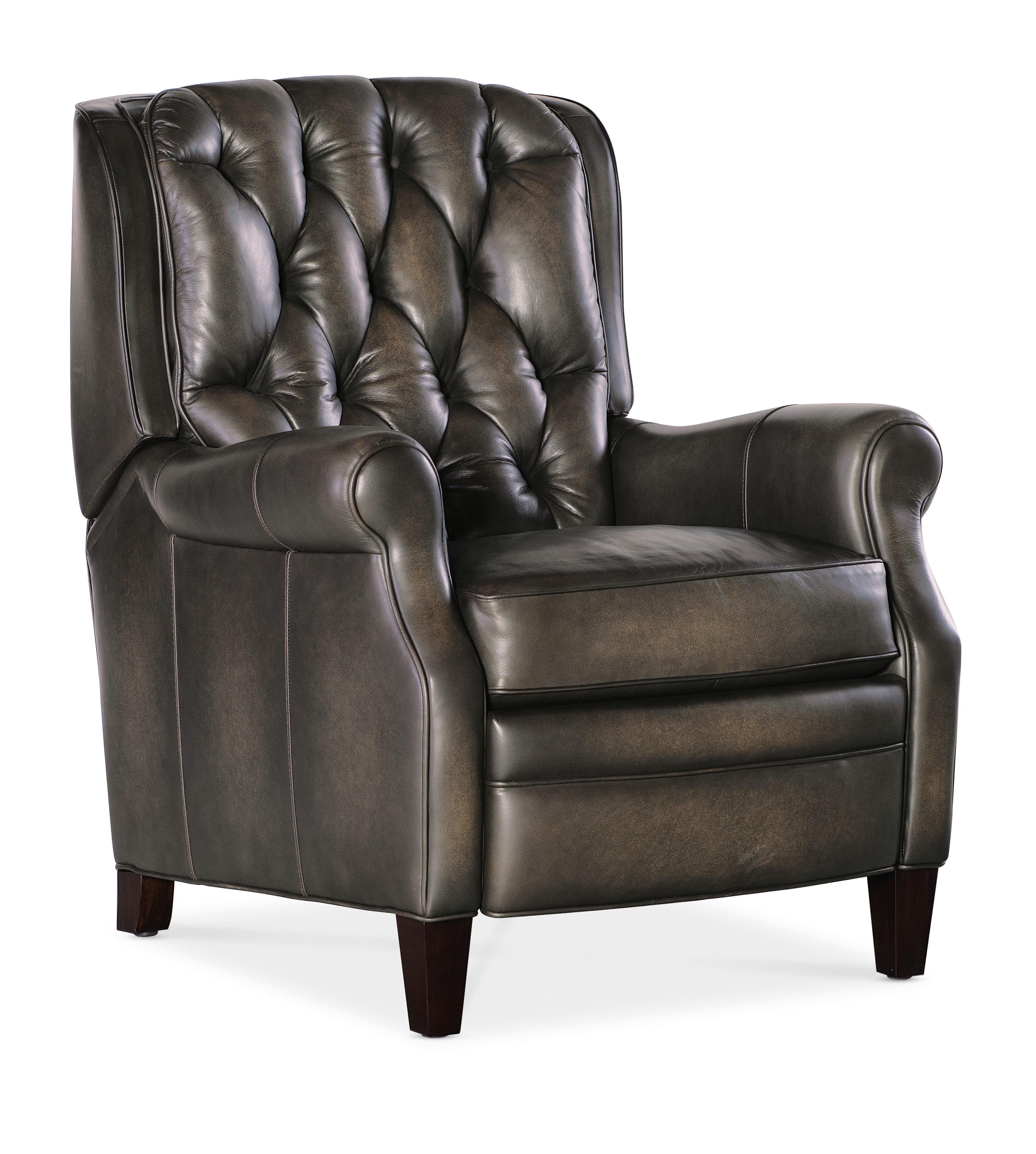 Hooker Furniture Palmer Press Back Recliner in Grey