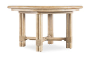 Hooker Furniture Retreat Pole Rattan Round Dining Table with 1-20in Leaf