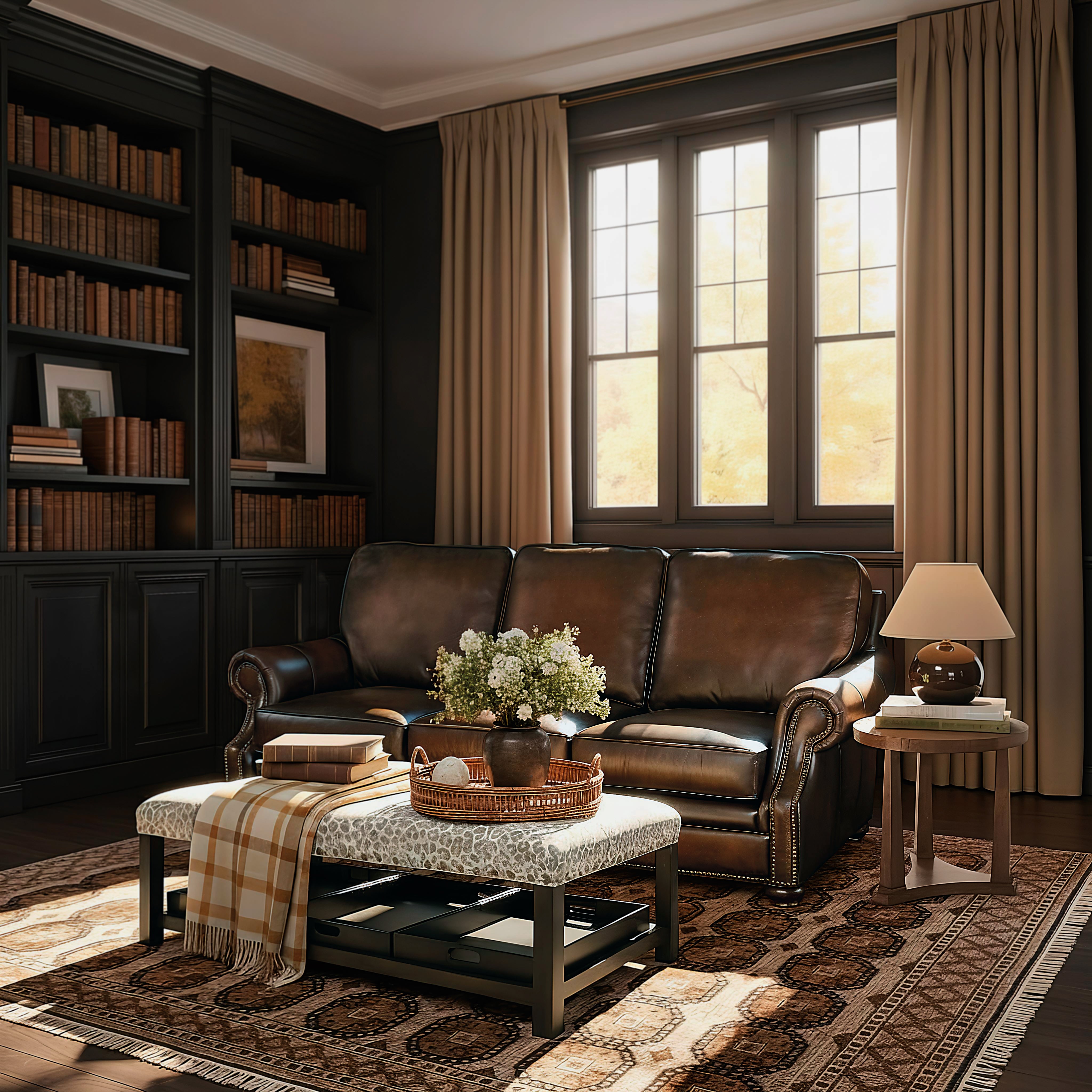Hooker Furniture Montgomery Sofa in Dark Brown