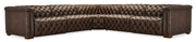 Hooker Furniture Savion Deux 5 Seat Sectional with Four Power Recliners and Six Power Headrests in Brown
