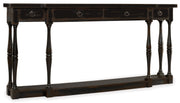 Hooker Furniture Sanctuary Four-Drawer Thin Console - Ebony in Black
